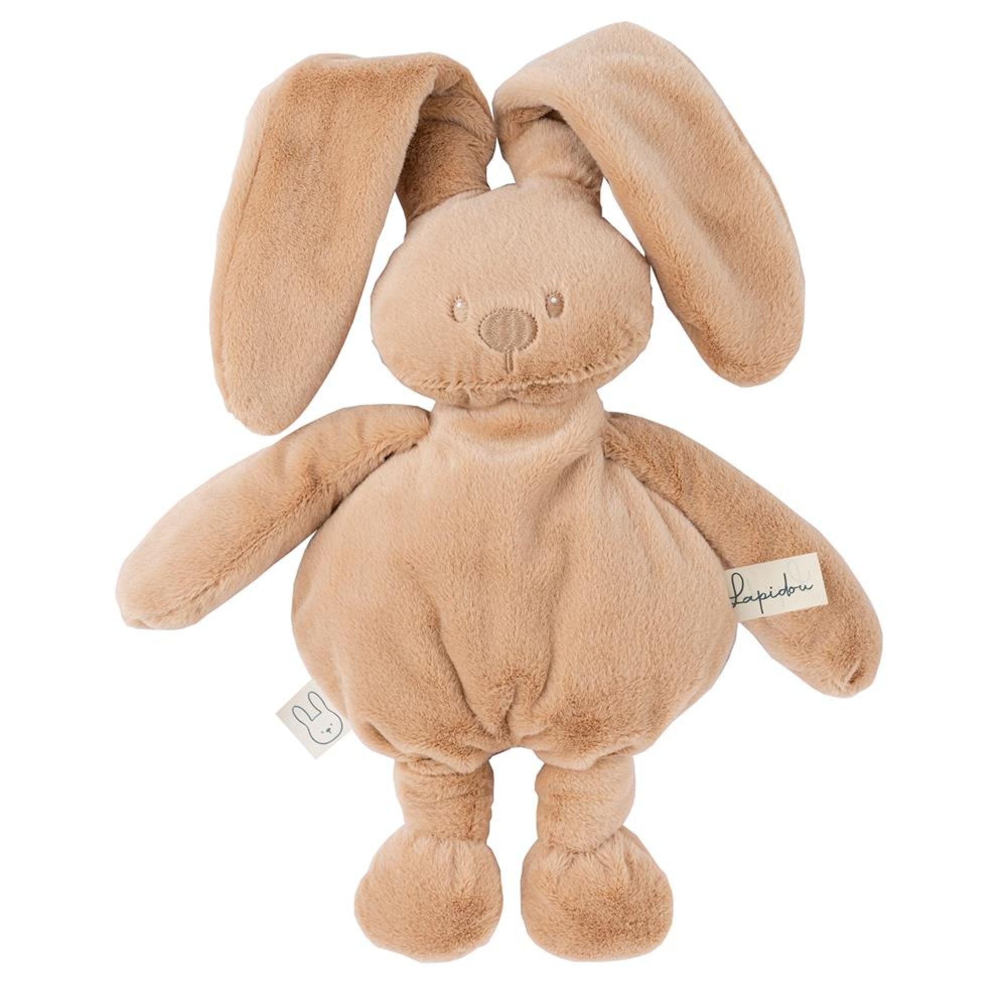 Nattou Lapidou Plush Plush Toy 30cm – Plush Rabbit – Baby Gift – Maternity Gift – Warm Beige