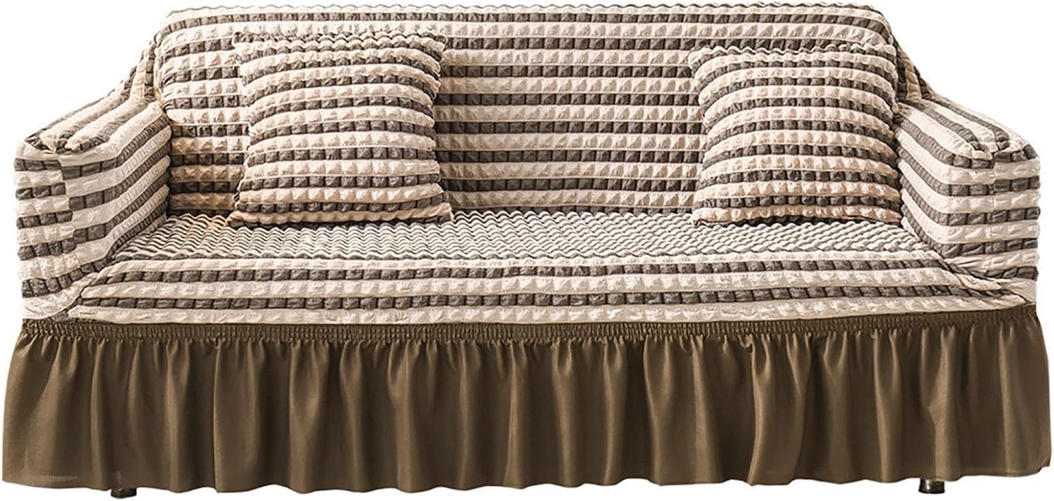 Housse de canapé antidérapante pour rénover un canapé usé de 145-185cm sans changer de meuble