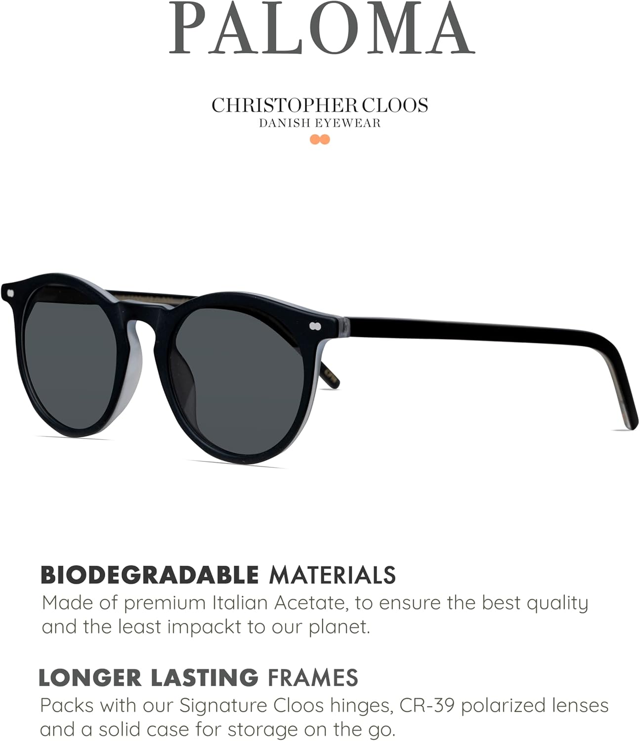 Christopher Cloos Paloma Minimalistic Polarized Sunglasses - Image 2