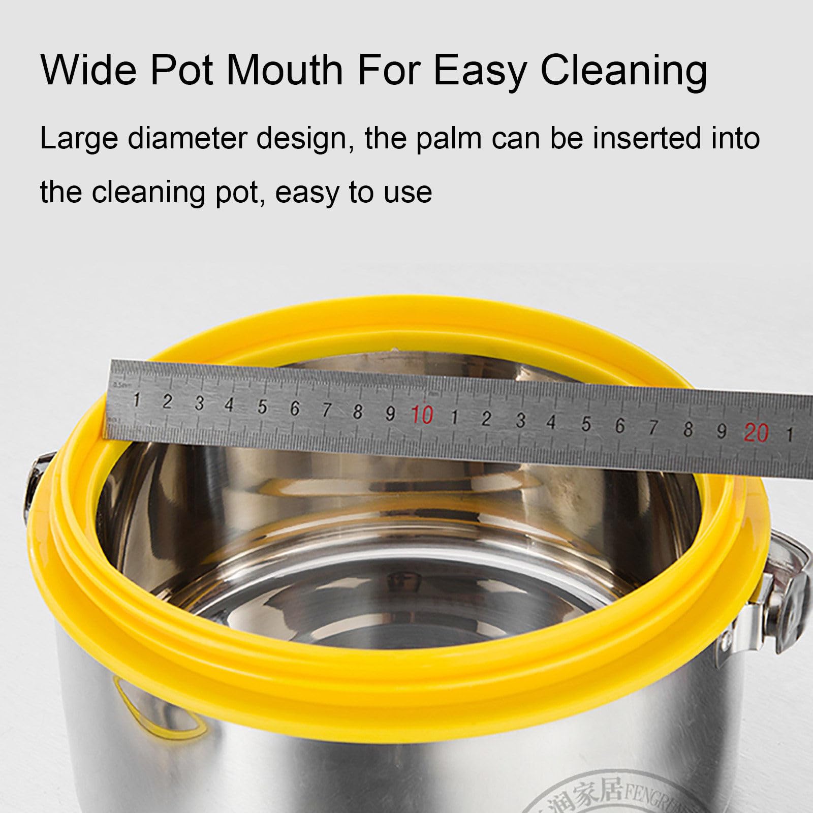 Fiambrera térmica de grado alimenticio (2,5 l/3 l/4 l), diámetro grande (21 cm), recipiente de acero para alimentos calientes, diseño de asa y diseño en capas, para la escuela, la oficina, los picni