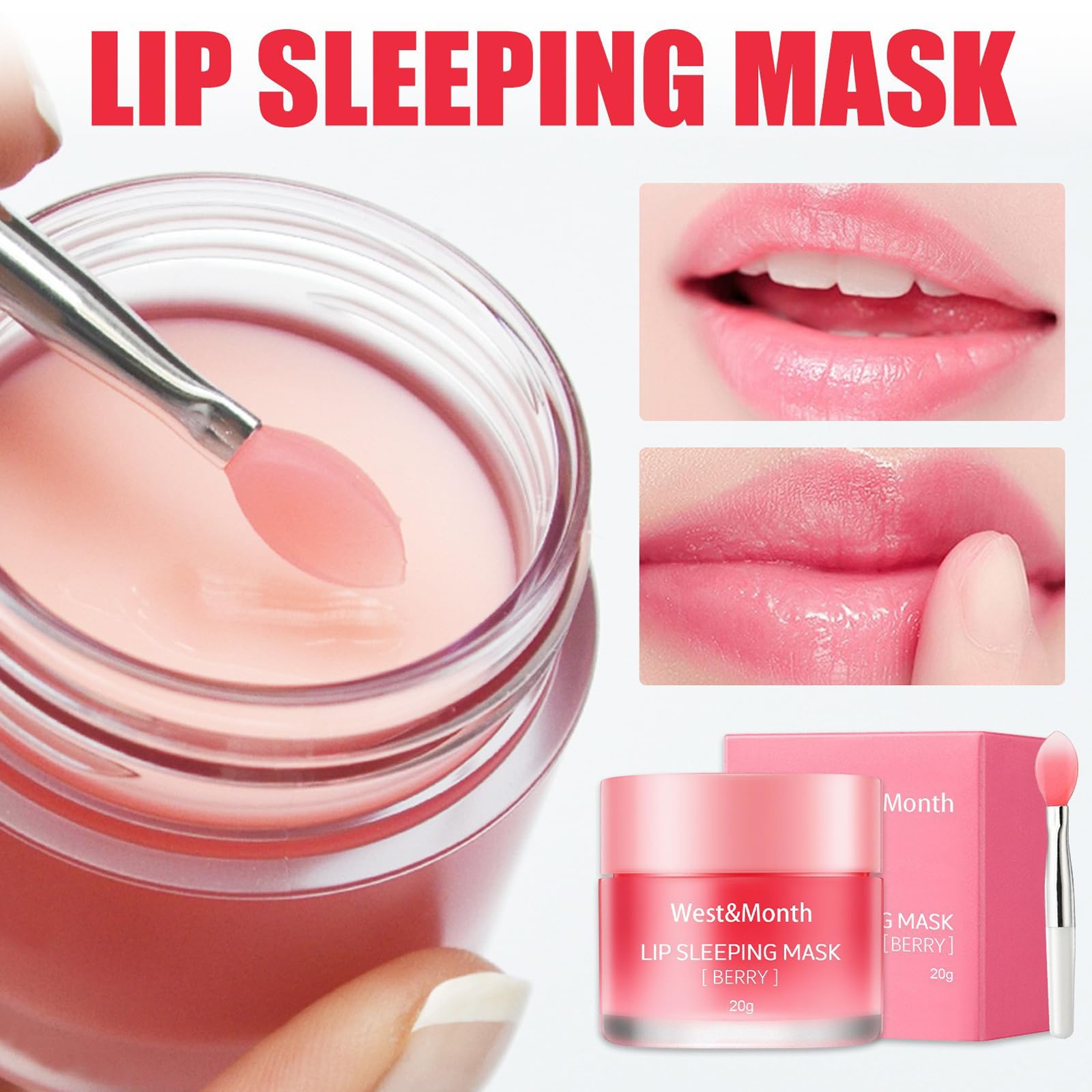 Lip Mask, Lip Sleeping Mask, Lip Sleep Mask Overnight Lip Skincare Lip Oils - Image 3