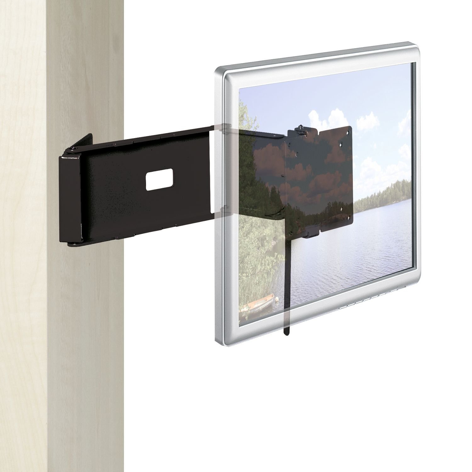 Caratec Flex CFW301S - Supporto da parete per TV con 3 punti di rotazione, particolarmente adatto per camper o roulotte, bloccabile, colore: Nero