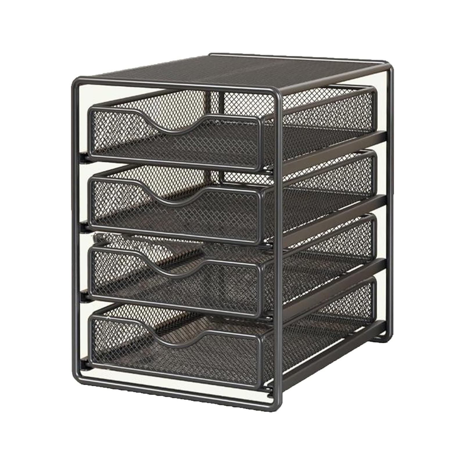 JOUFNING File organizer for desk - desktop reference system, Desktop File Organizer with Drawer, Office Desk Accessories, Iron File Sorters, Workspace for Supplies(26 * 33 * 35cm)