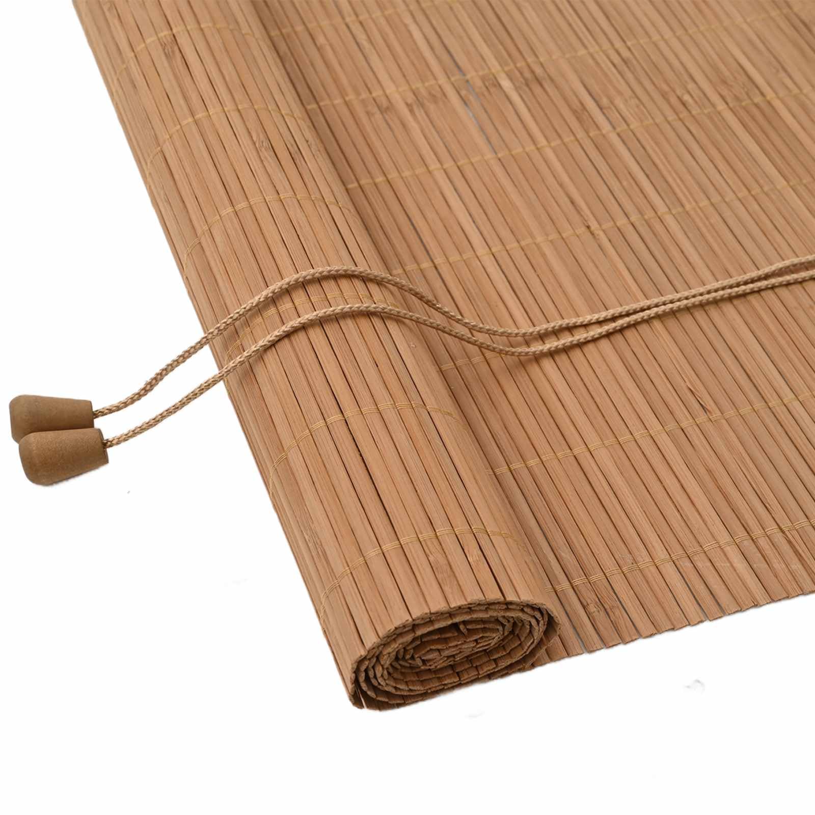 Solivagant Store Enrouleur avec des Rideaux Marron 120 x 220 cm Bambou,(2.05 KG)