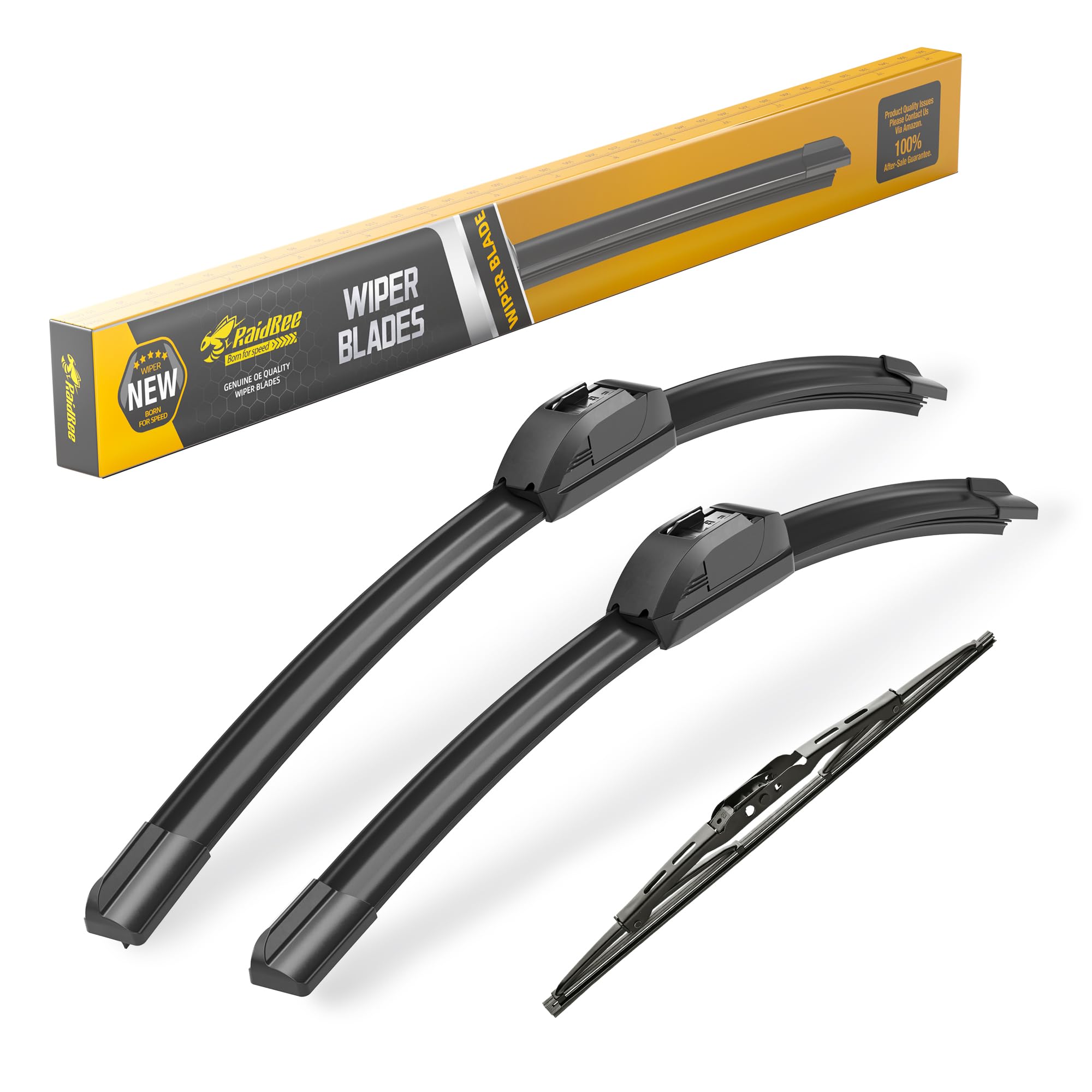 Raidbee® 24"+18" Windshield Wiper Blades with 13" Rear Wiper Blade Replacement Set for Chevrolet Chevy Equinox 2018 2019 2020 2021 – Genuine OEM Quality (Set of 3)