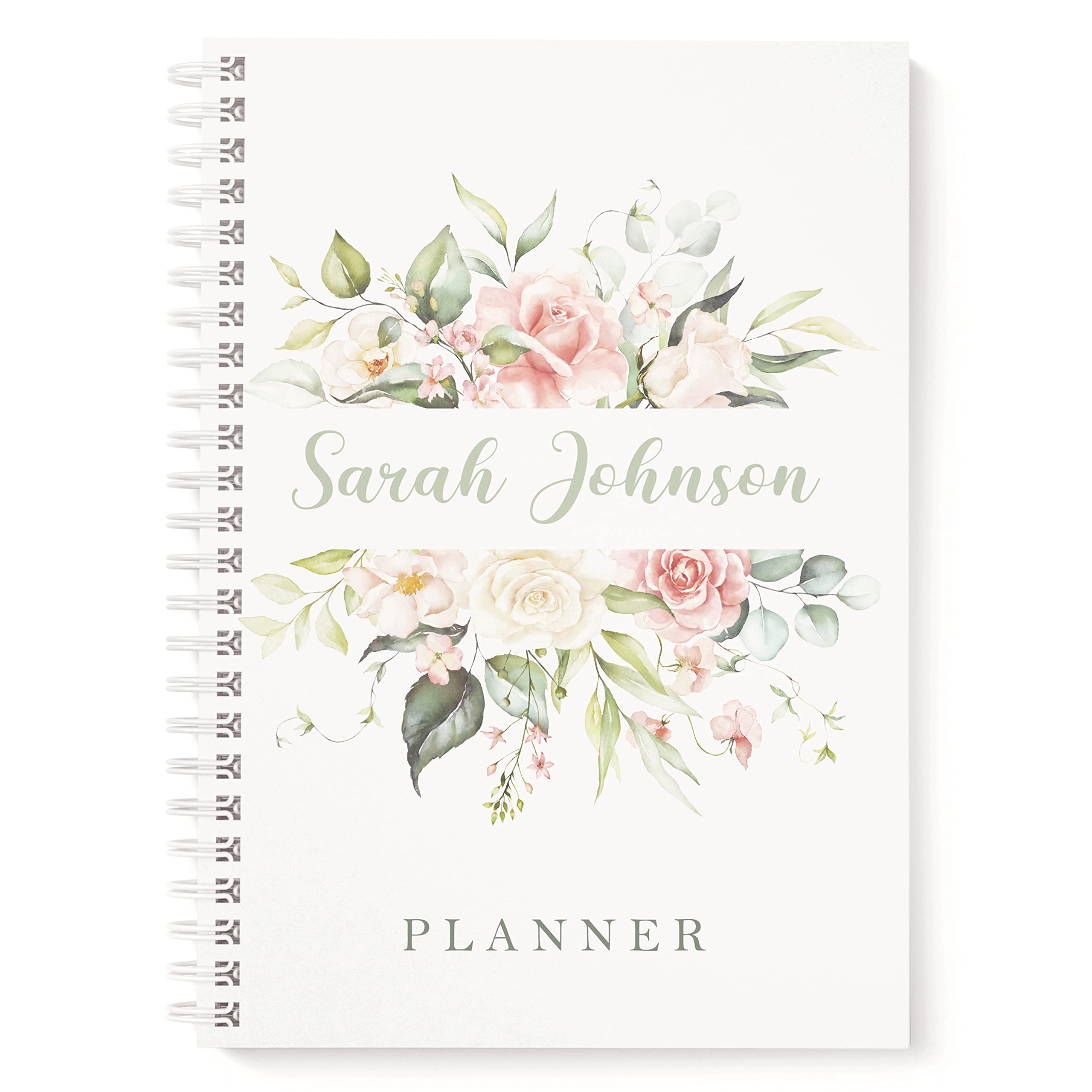 Personalised Weekly Planner Rose Bouquet, To Do List, Undated Organiser, Gift,