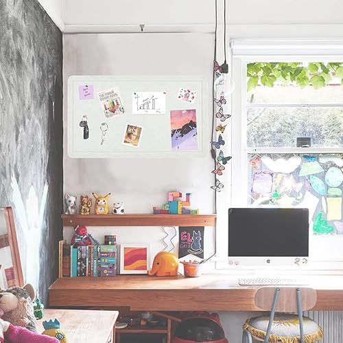 Miniatura 18 de Vuzvuv Barra de corcho negro de 16 x 12 pulgadas con 20 pasadores, tiras autoadhesivas para tablón de anuncios que no dañan la pared, tablero