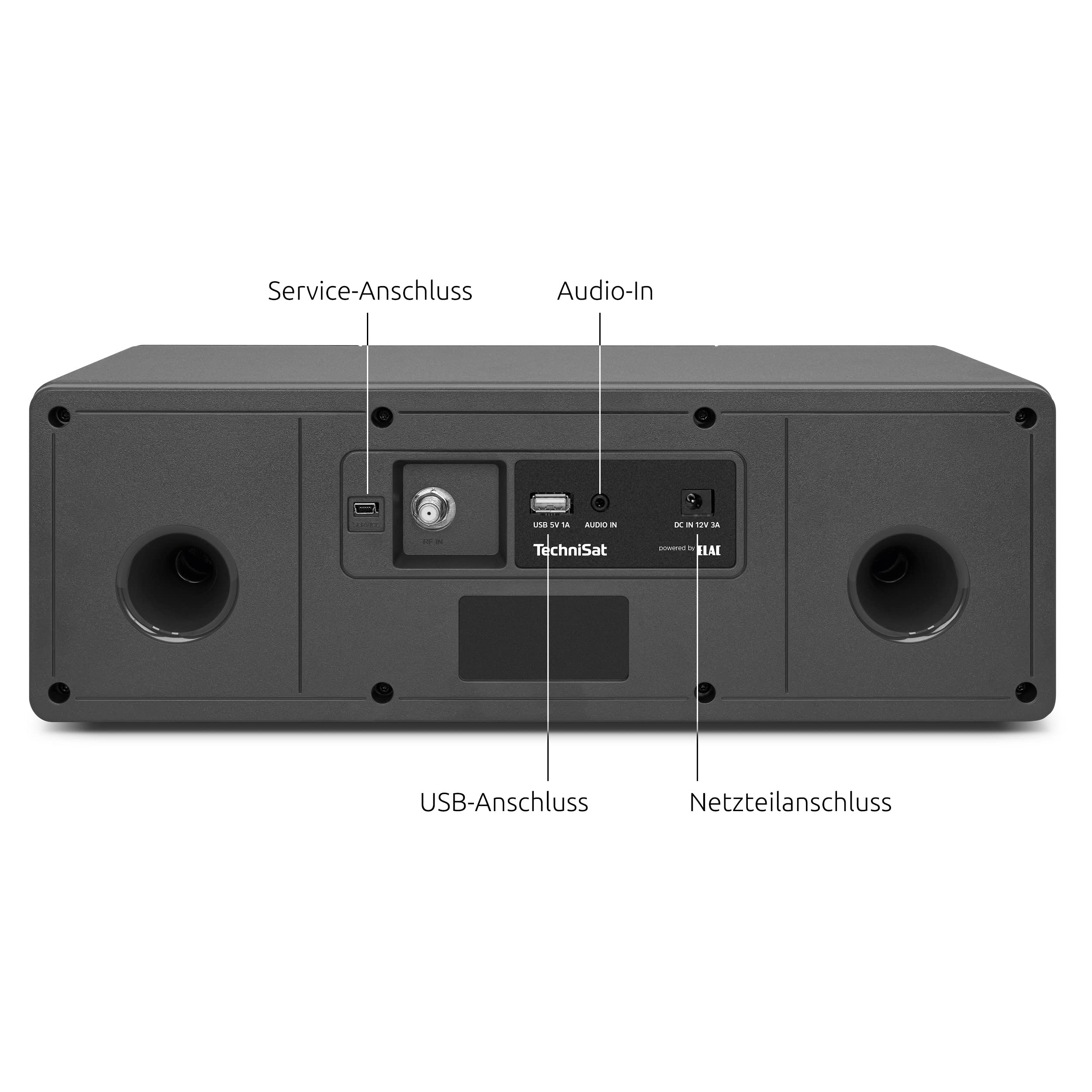 TechniSat DIGITRADIO 3 IR - Stereo DAB Radio Kompaktanlage (DAB+, UKW, CD-Player, Bluetooth, Internetradio, USB, Kopfhöreranschluss, AUX-Eingang, Radiowecker, 20 Watt RMS) schwarz