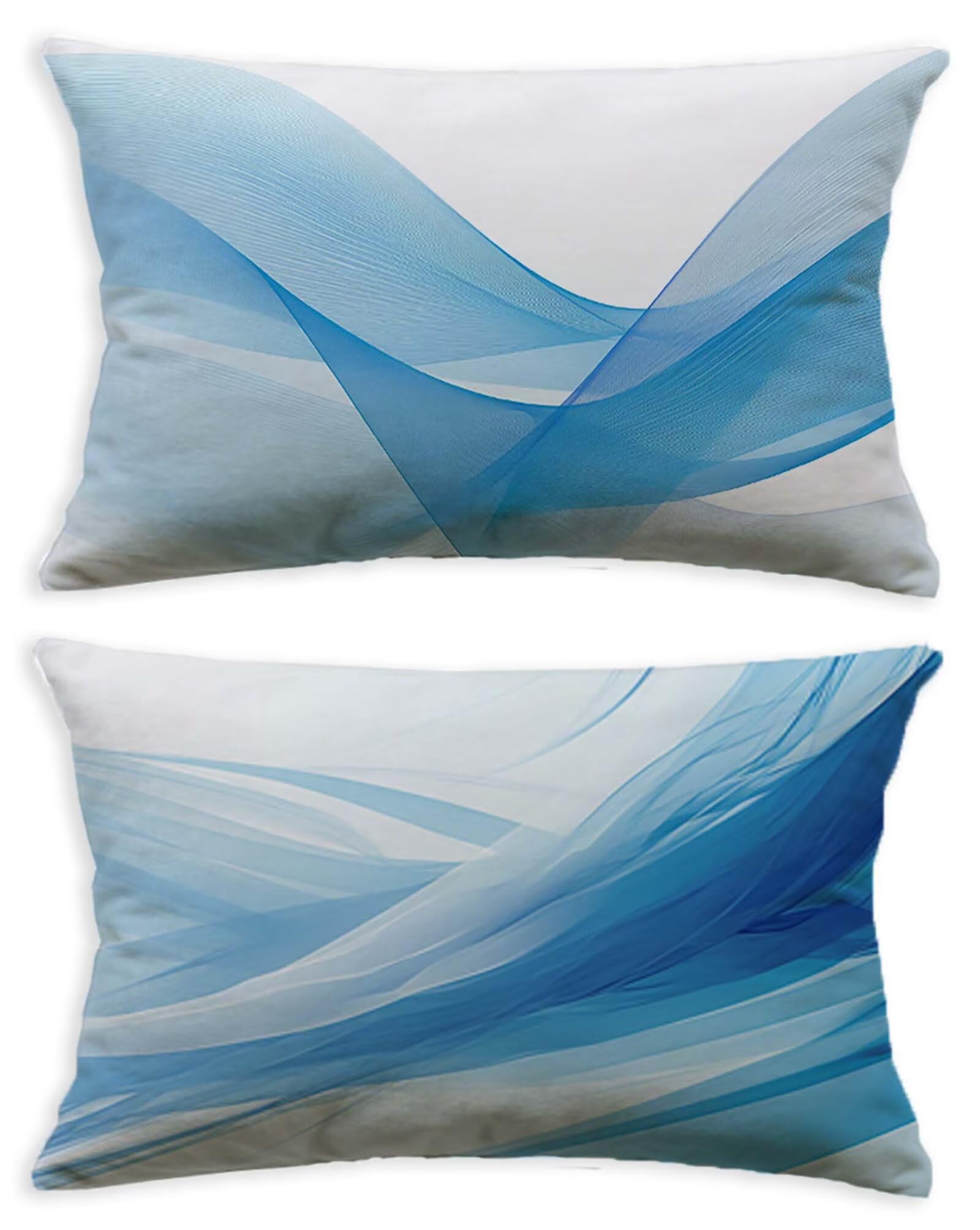 Taie oreiller 60x90 bleu en velours pour sublimer votre canapé de salon et chambre à coucher