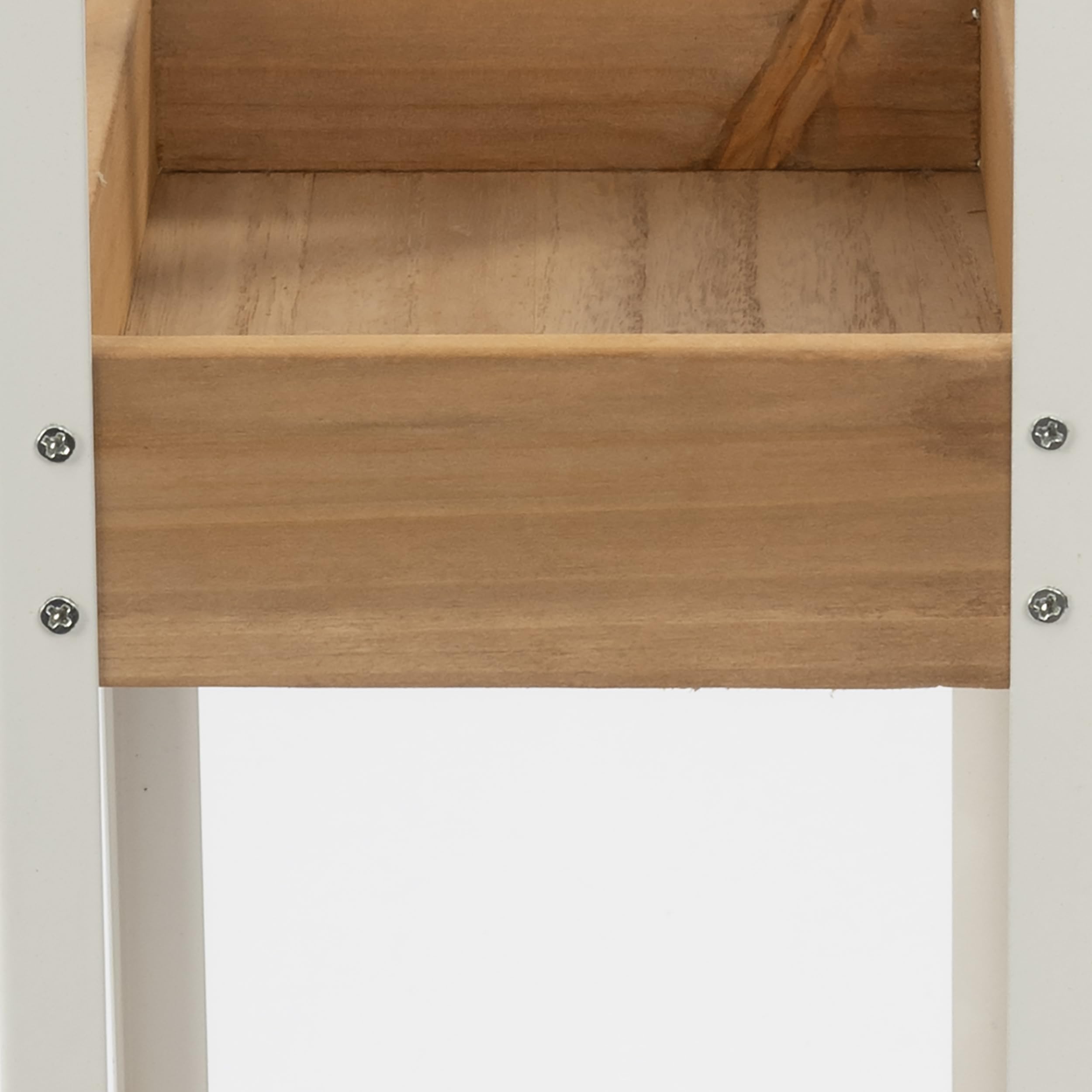 Estantería de Madera y Metal 25x15x70cm 3 Estantes Mueble Auxiliar para Almacenaje