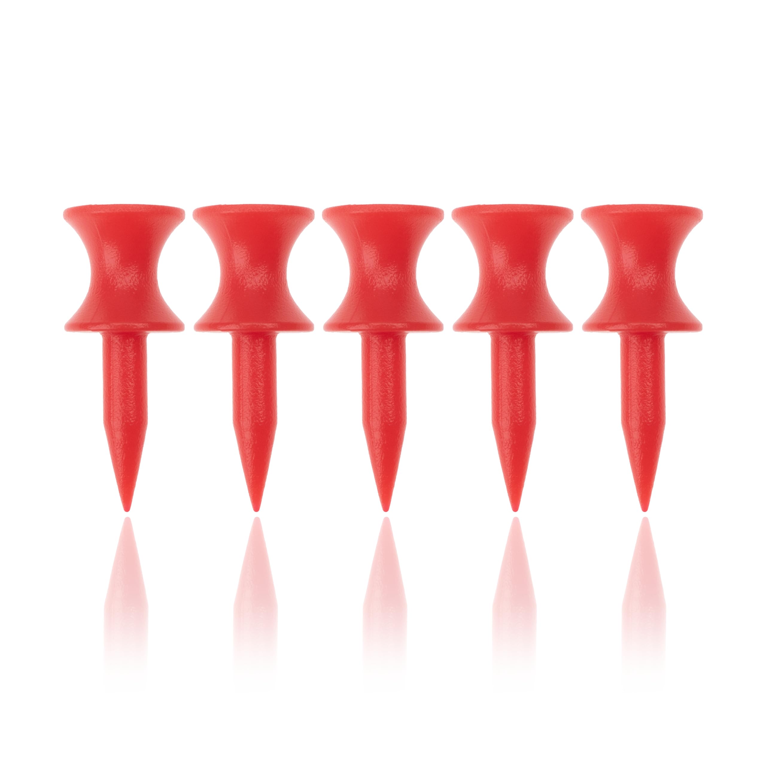 ECADDIE Red Golf Tees 32mm (1000 Bulk Bags) - Red Castle Golf Tees Excellent as Iron Tees, Small Golf Tees Plastic Material With Red Tees Golf Castle Tee Design for Consistent Golf Tee Height