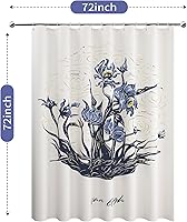 Vista 5 de Cortina de ducha de arte LaCyan (Irises Grande)