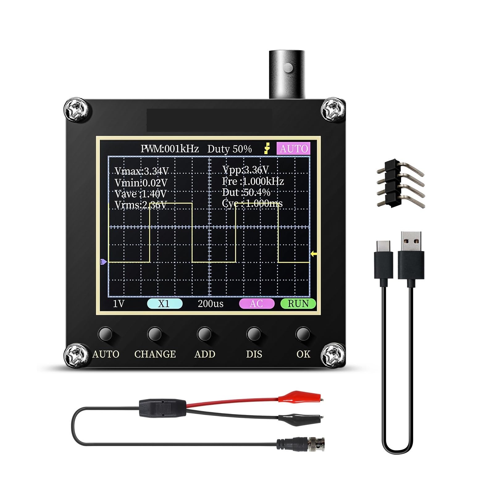 Aggiornamento del firmware oscilloscopio digitale portatile 2,5 MSa/s 200 larghezza di banda analogica Veloce E Preciso(Without BAT.)