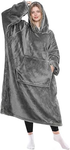 Miniatura 16 de KPBLIS - Manta con capucha portátil, regalos para mujer y hombre, sudadera acogedora con capucha para Navidad y cumpleaños para mujer, mamá, esposa