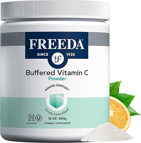 Miniatura 9 de FREEDA Vitamina C en polvo tamponada (ascorbato de calcio)  Vitamina C no ácida, apta para el estómago para personas sensibles  Vegano, Kosher, sin