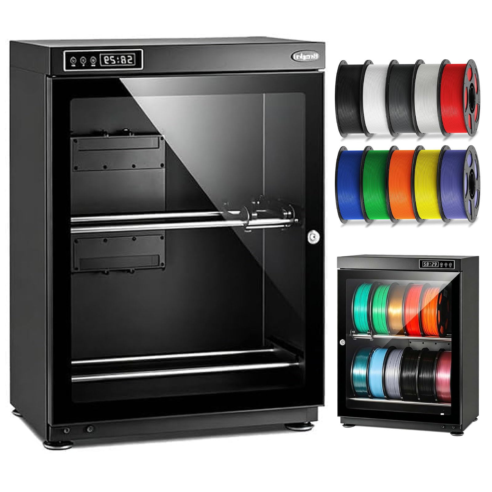 WEIMILOR 3D Printer Filament Dryer Box with Auto Humidity Control 70L