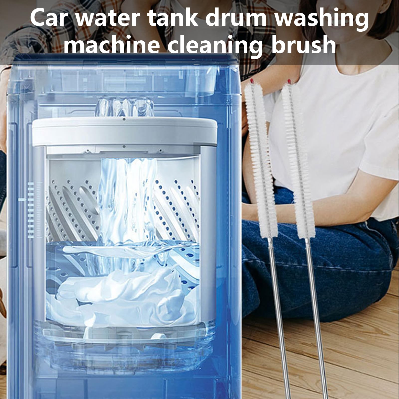 Household Tool Long Handle Brush for Washing Machine and Dryer Vents Removal