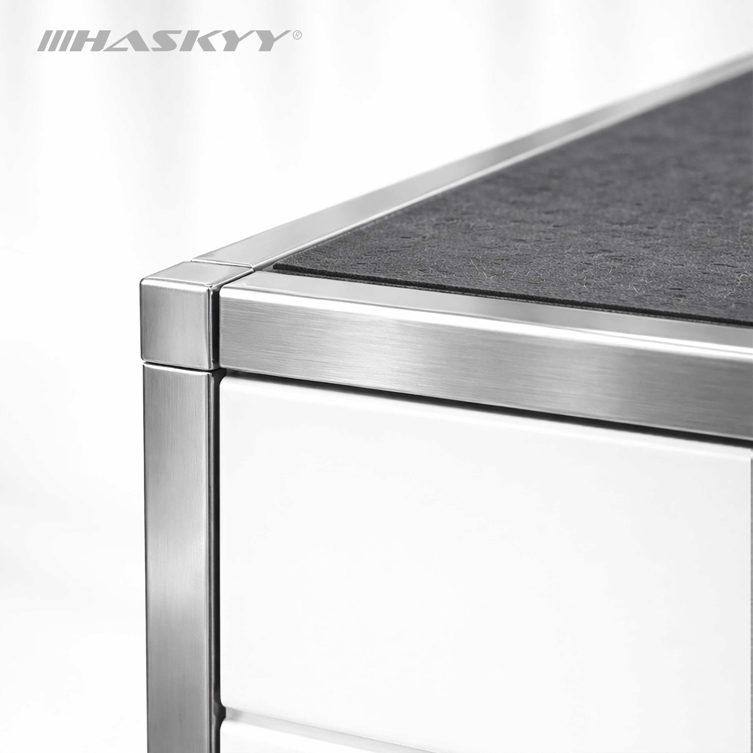 HASKYY Kątownik do listwy gresowej ze stali nierdzewnej V2A szczotkowany kwadratowy uniwersalny 11 mm