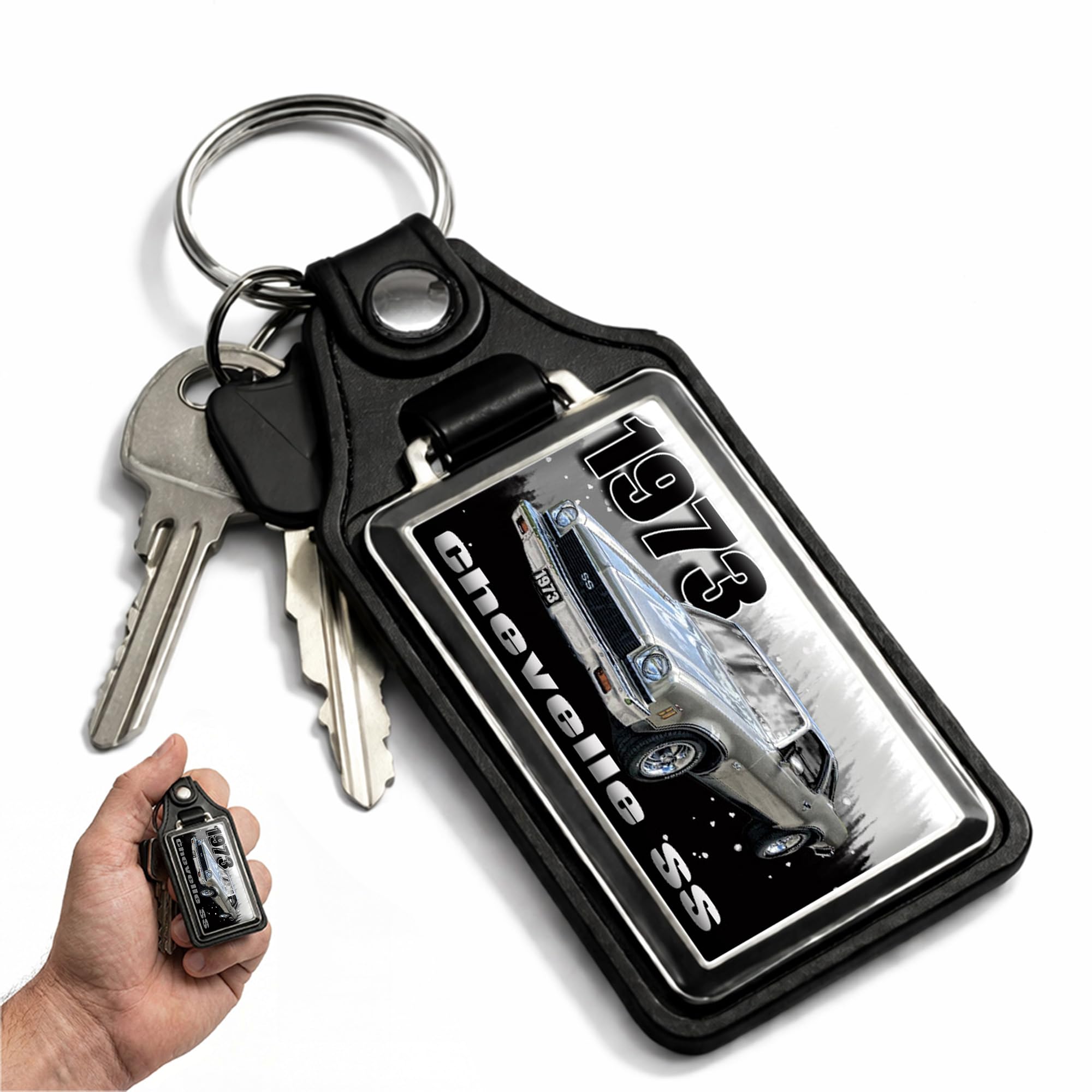 1973 Compatible with Chevelle SS Design Key Chain Key Holder Key Ring