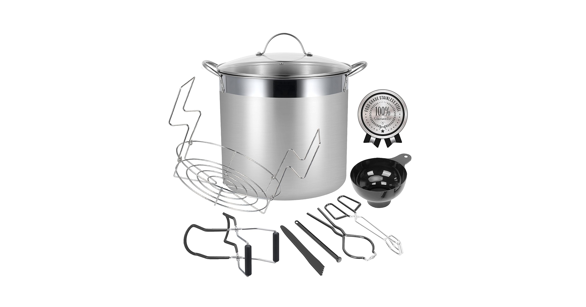 HOMKULA Water Bath Canning Pot With Rack And Lid, Steam Canner