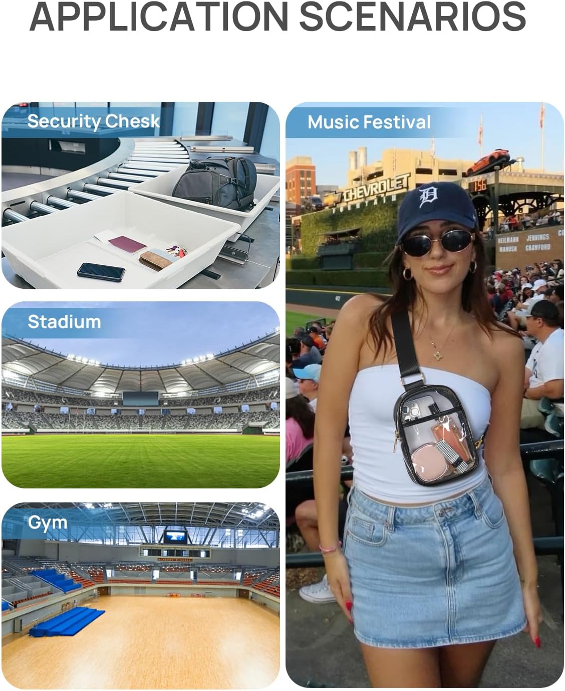 Telena Clear Bag for Stadium Events Women's Clear Purses for Women Stadium Crossbody Bag | Stadium Events, Clear Purses, Women, Stadium - Image 2