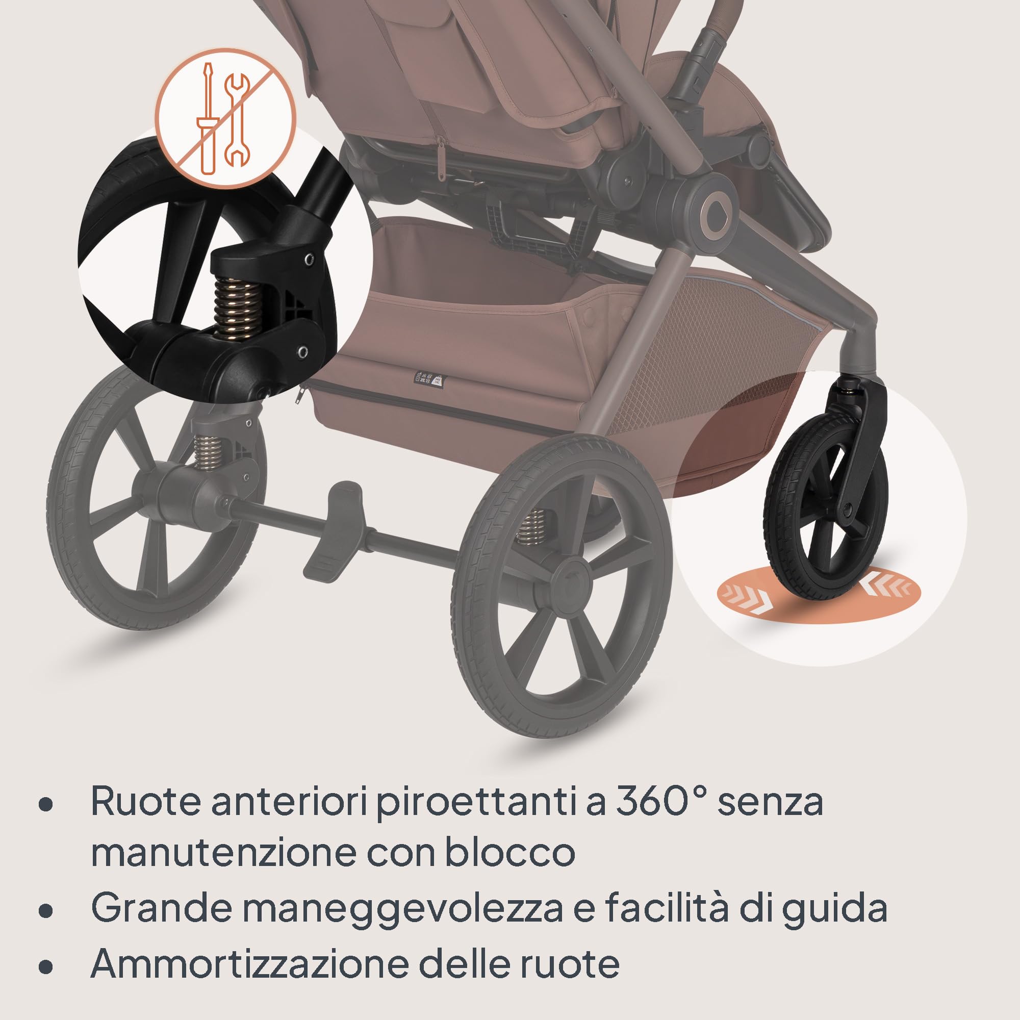 Lionelo Freya Trio Passeggino 3 in 1 per bambini 0-4 Anni/Fino a 22 kg | Navicella Pieghevole + Passeggino reversibile + Seggiolino Auto Ovetto I-Size 40-87 cm Sospensioni, Ruote PU, Capottina XXL