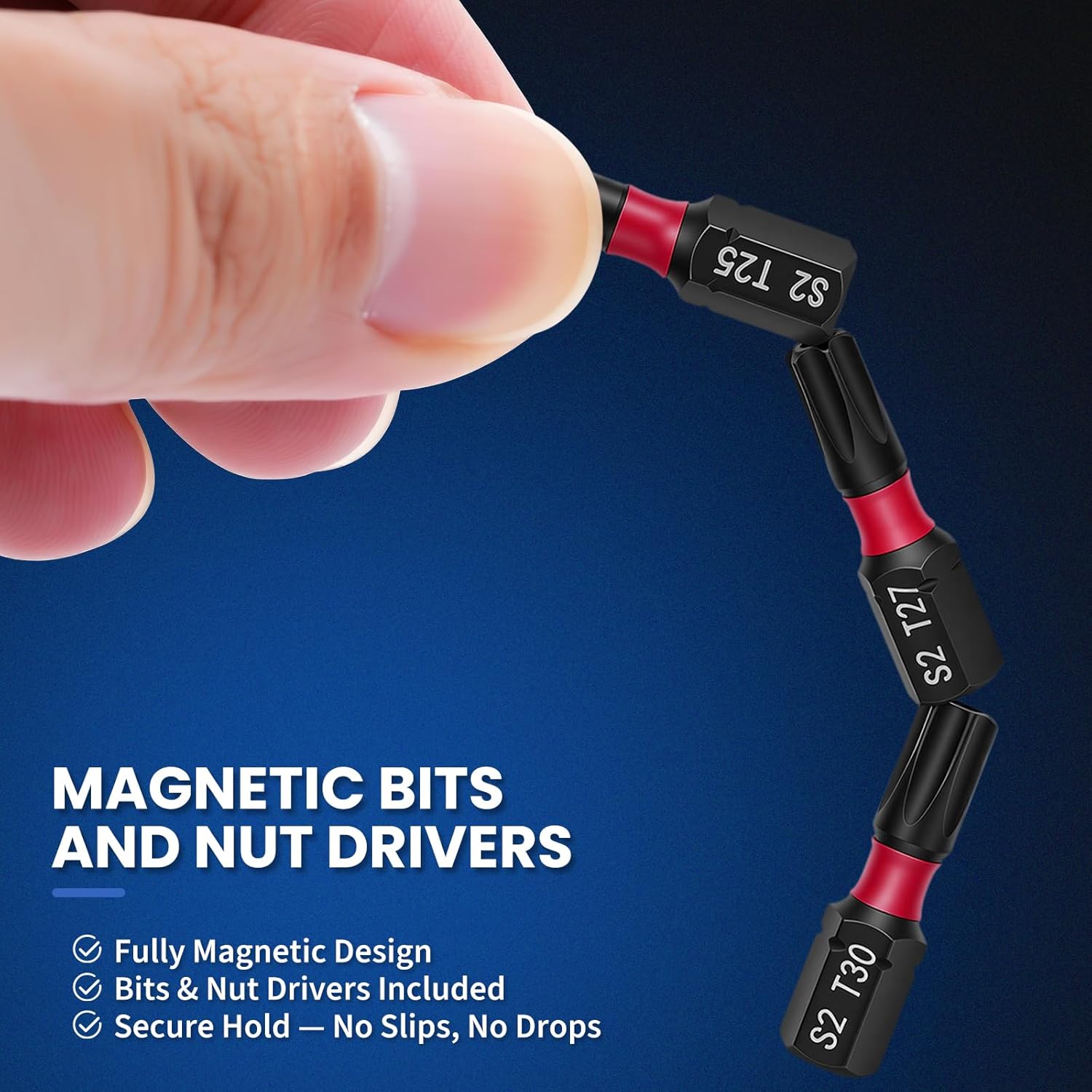 67-Piece Magnetic Nut Driver & Screwdriver Bit Set – 27 Nut Drivers (Metric & SAE) + 40 Screwdriver Bits, 40Cr Steel, Compatible with Drills & Impact Drivers
