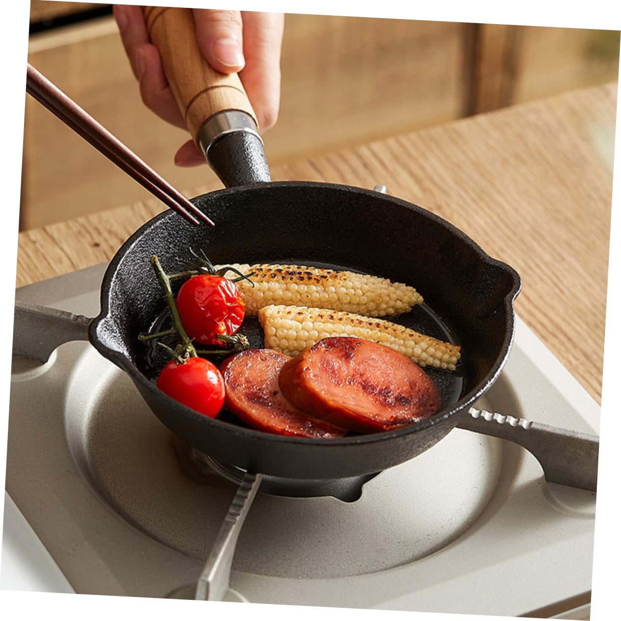 Cabilock 2pcs Iron Sauce Bowl Pot Spout Butter Melting Pot Butter Warmer Versatile