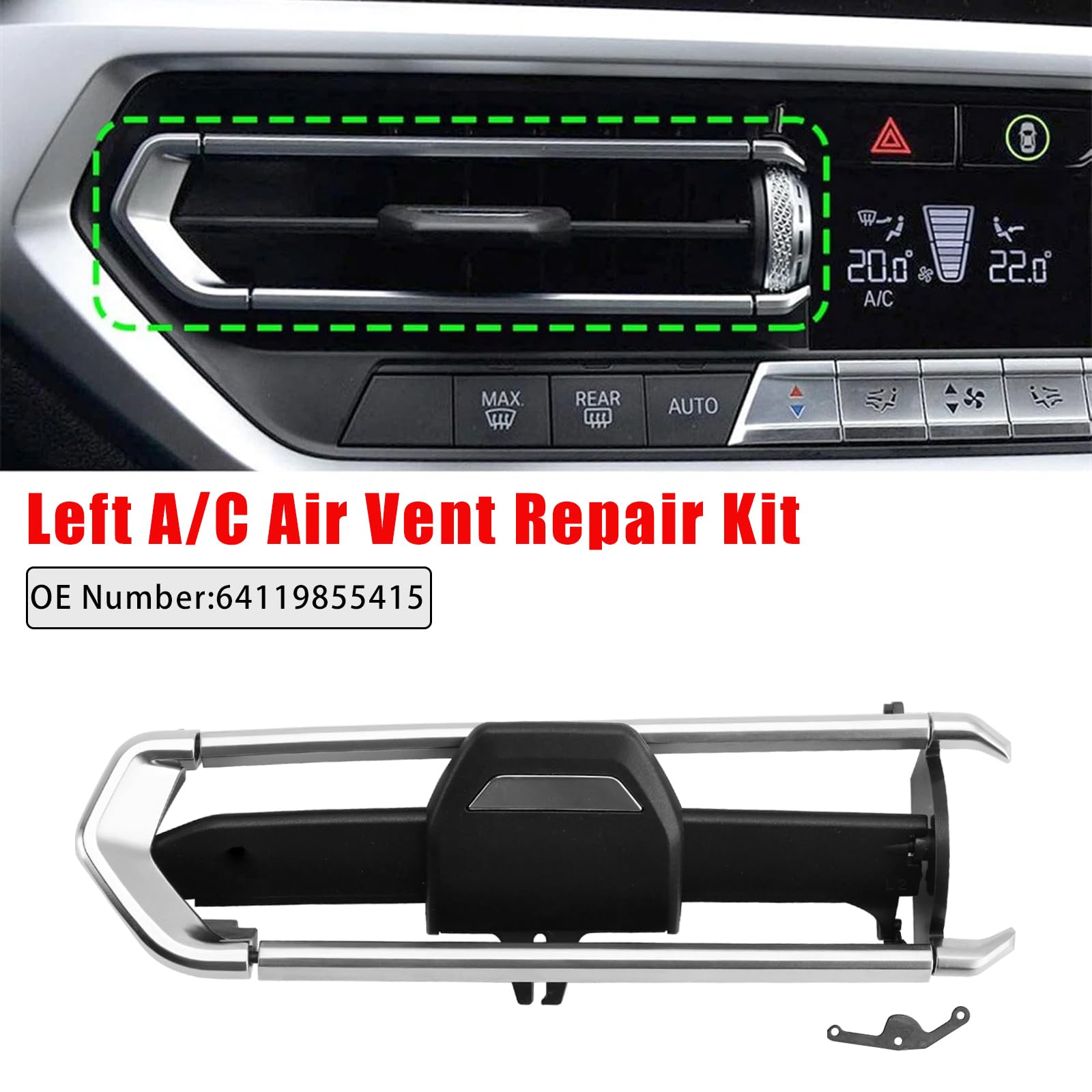 MAD HORNETS Left A/C Air Vent Repair Kit 64119855415 Passend für BMW F40 F44 G20 G26 G01 G29