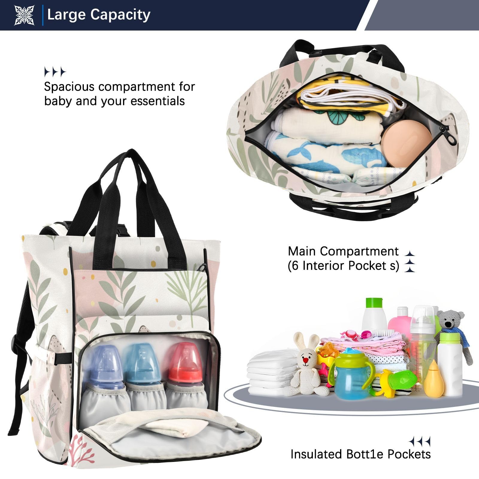 Bolsas de pañales para bebé, niña y niño, diseño de conejos, color