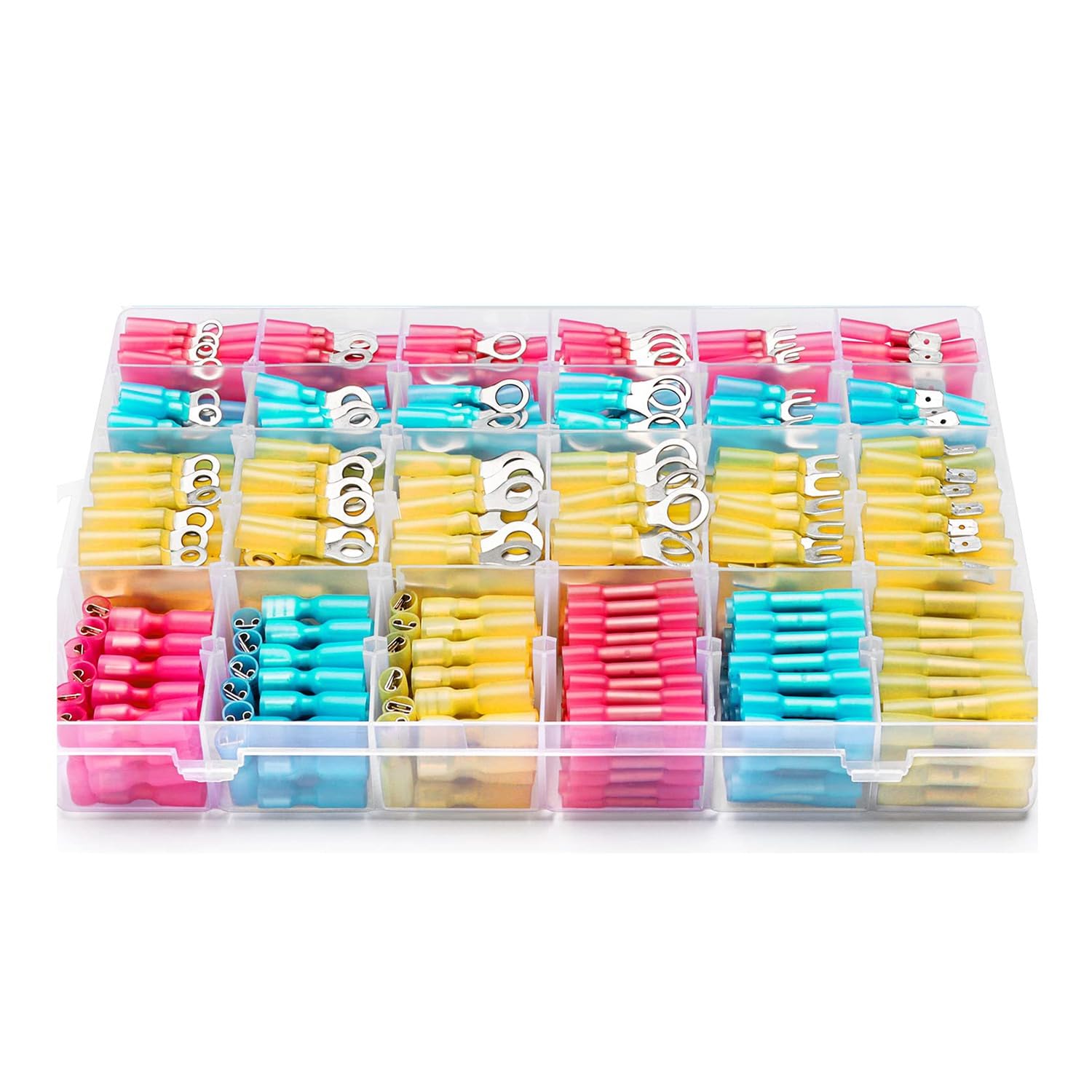 Littimoon 560PCS Marine Grade Heat Shrink Wire Connectors-Electrical Connectors Kit AWG22-10 Waterproof Insulated Crimp Connector Butt Terminals Heat Shrink Wire Connectors Electrical Connectors Kit