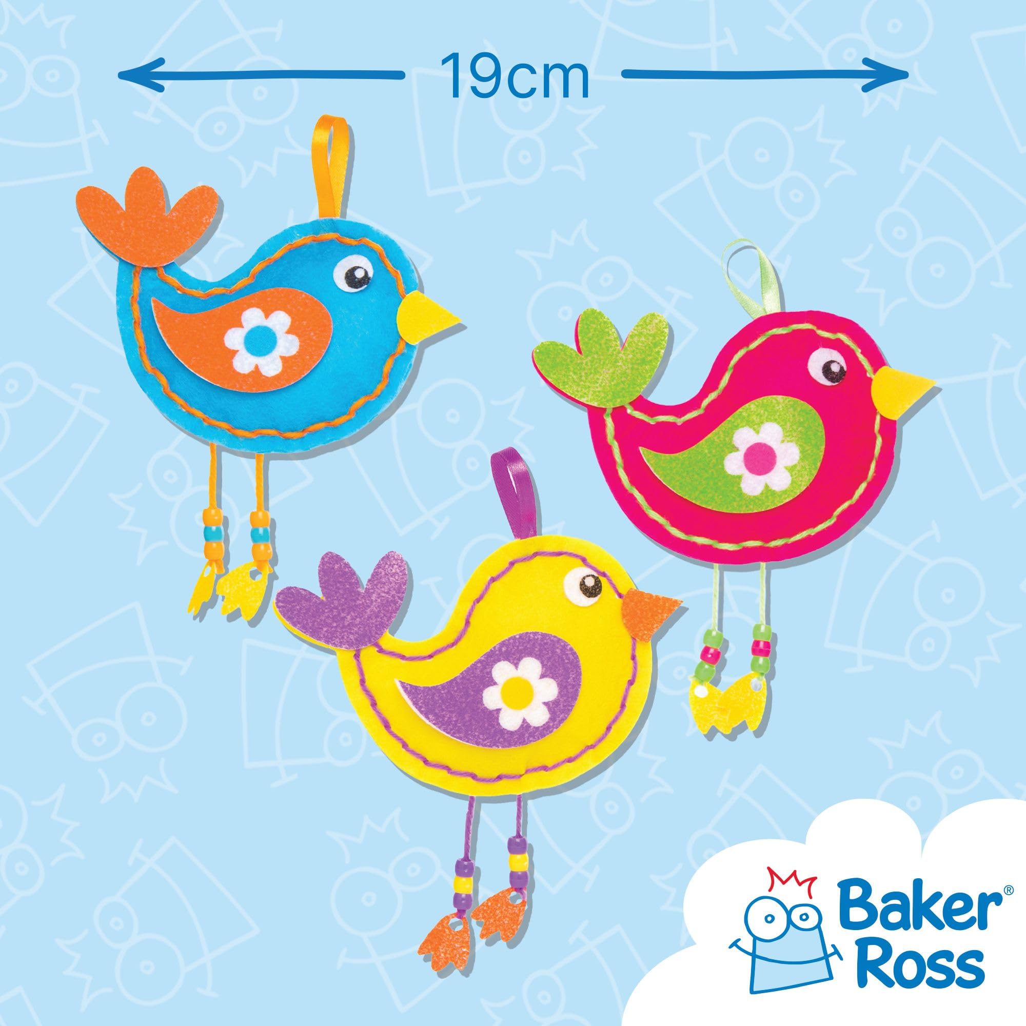 Baker Ross AT568 Zestaw Do Szycia Dla Dzieci – 3 Sztuki, Do Majsterkowania