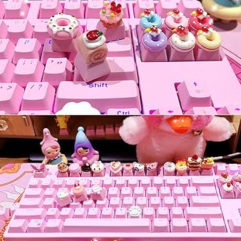 本日限定値下げ　Drawer 美品可愛いピンク　クリーニング済み Amazon | かわいいドーナツキーキャップ漫画レインボー光透過