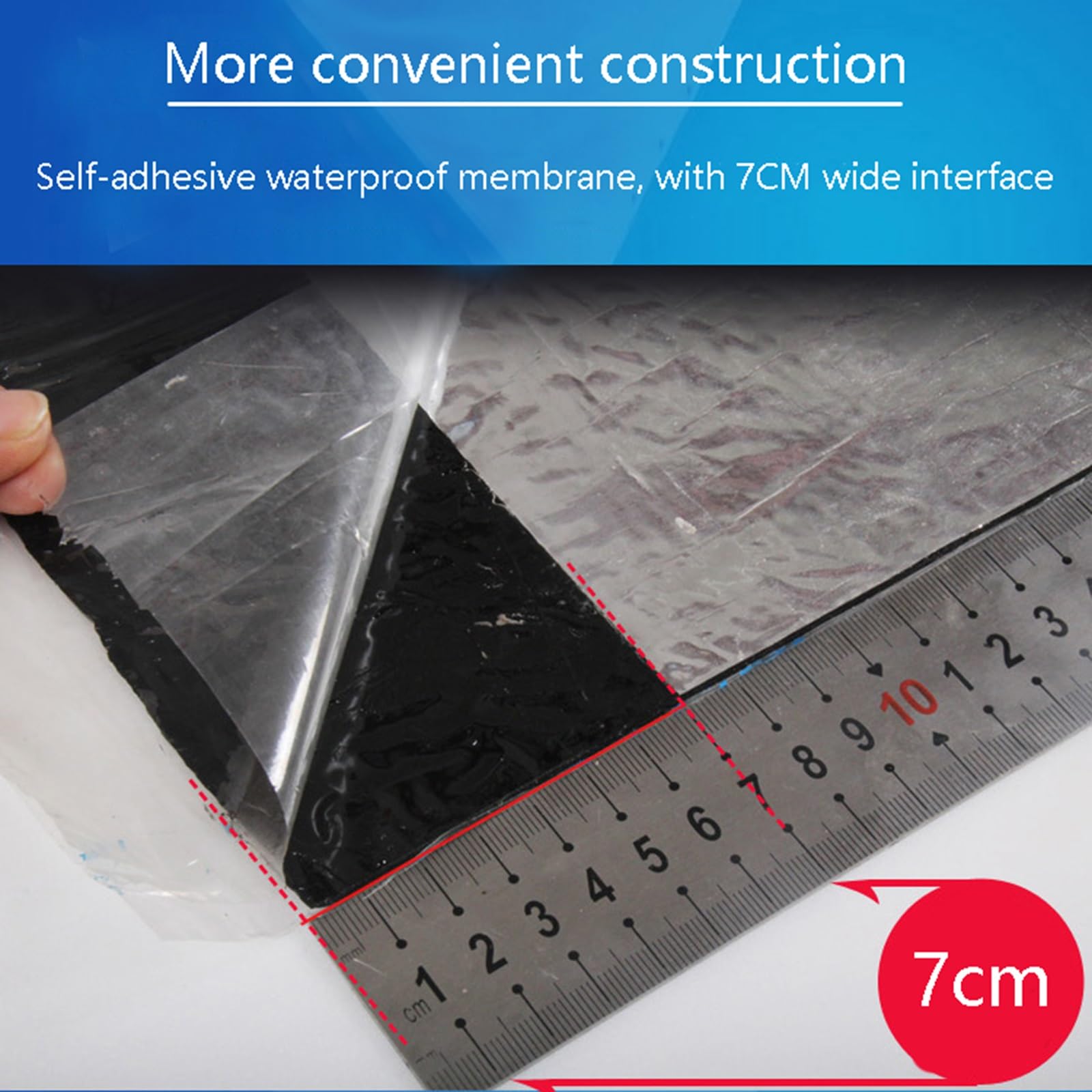 Cinta de reparación de Tejas de Asfalto,Tela Asfaltica Autoadhesiva，Rollos Cinta tapajuntas,Cinta de butilo de Aluminio y butilo,for tuberías,Metal,goteras y Ventanas(THK1.5mm/W1*L7m)