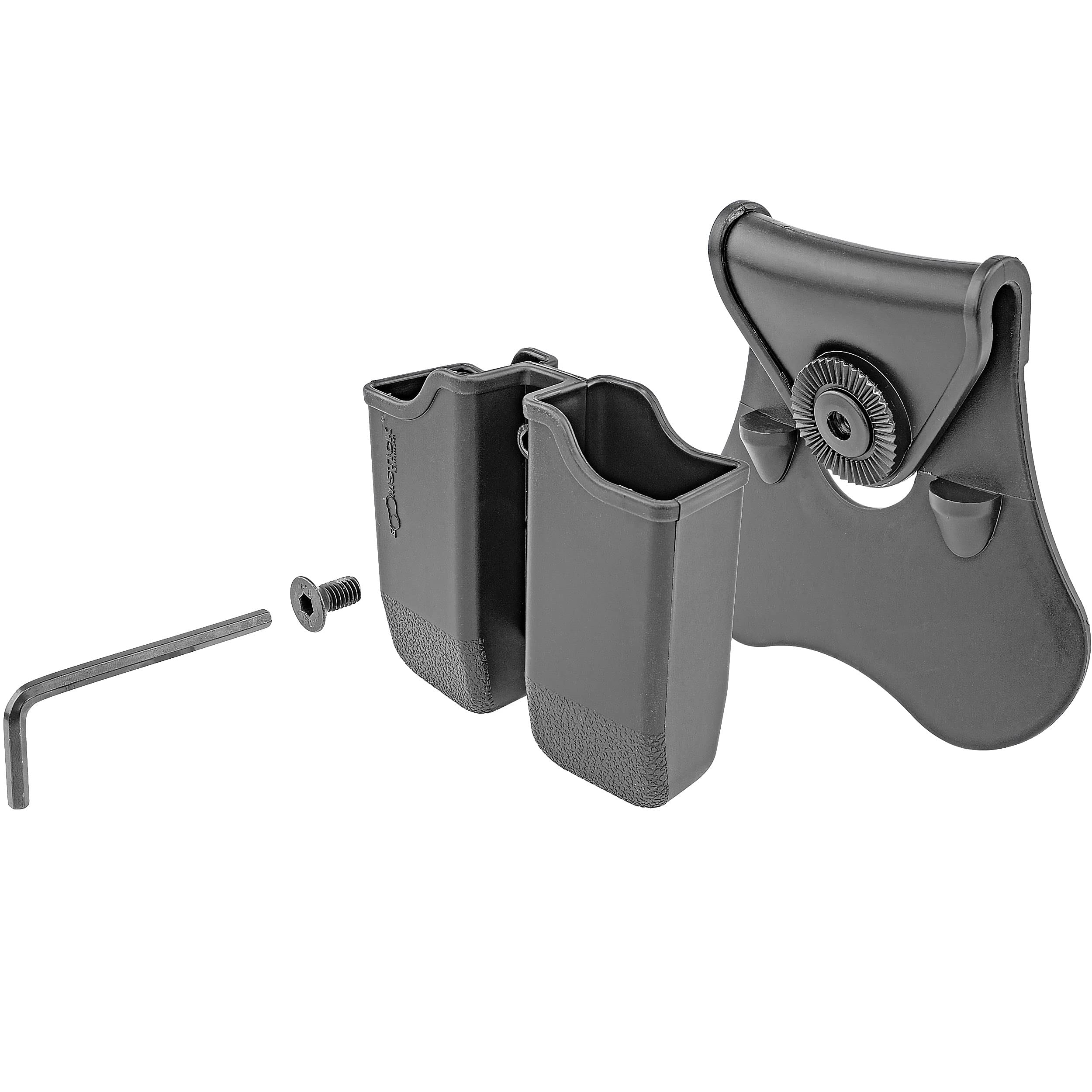 Boomstick Mag Pouch Swivel Paddle Holster - Fits Glock Magazines, Adjustable 360° for Quick Access