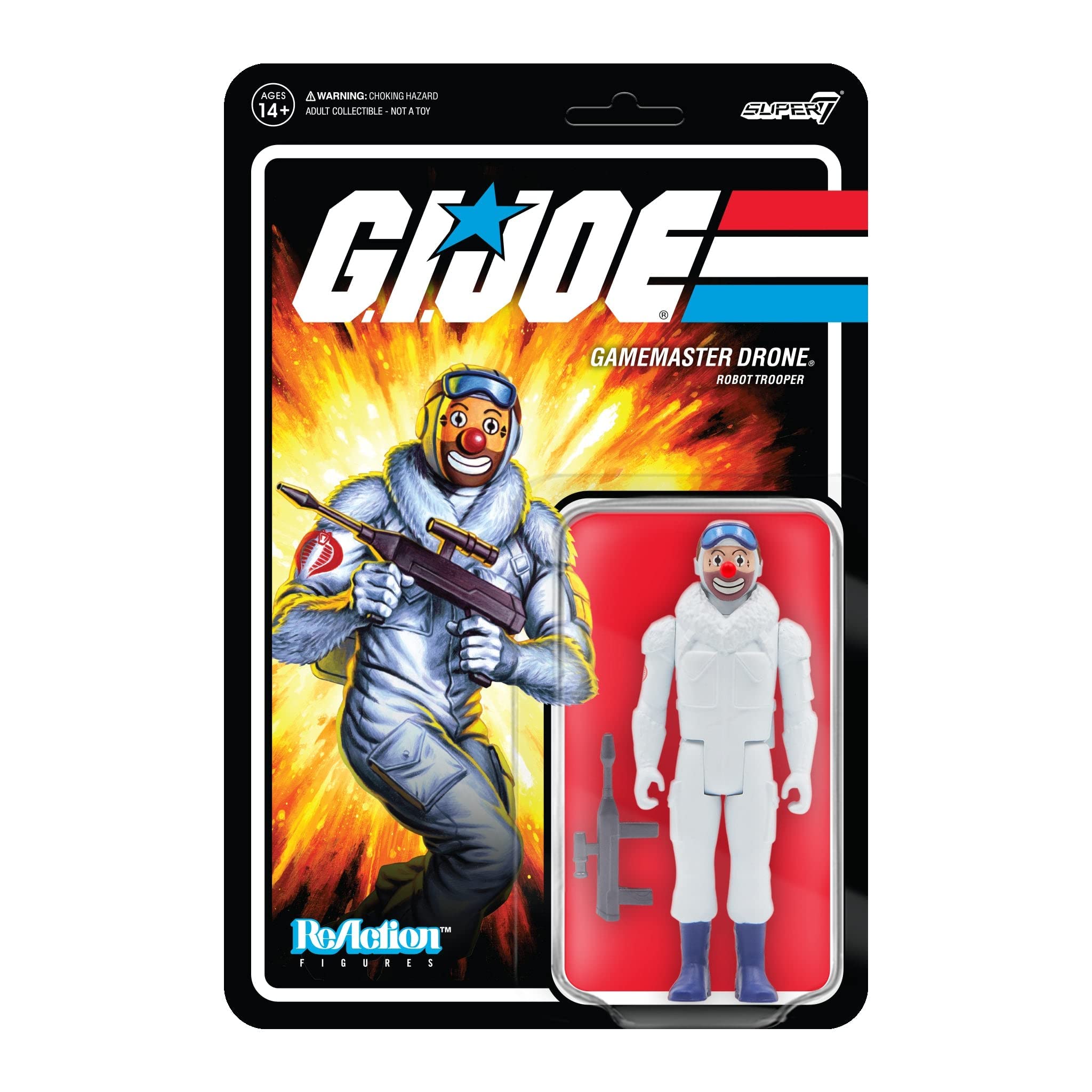Super7 G.I. Joe Gamemaster Drone - 3.75" G.I. Joe Action Figure with Accessory Classic Cartoon Collectibles and Retro Toys