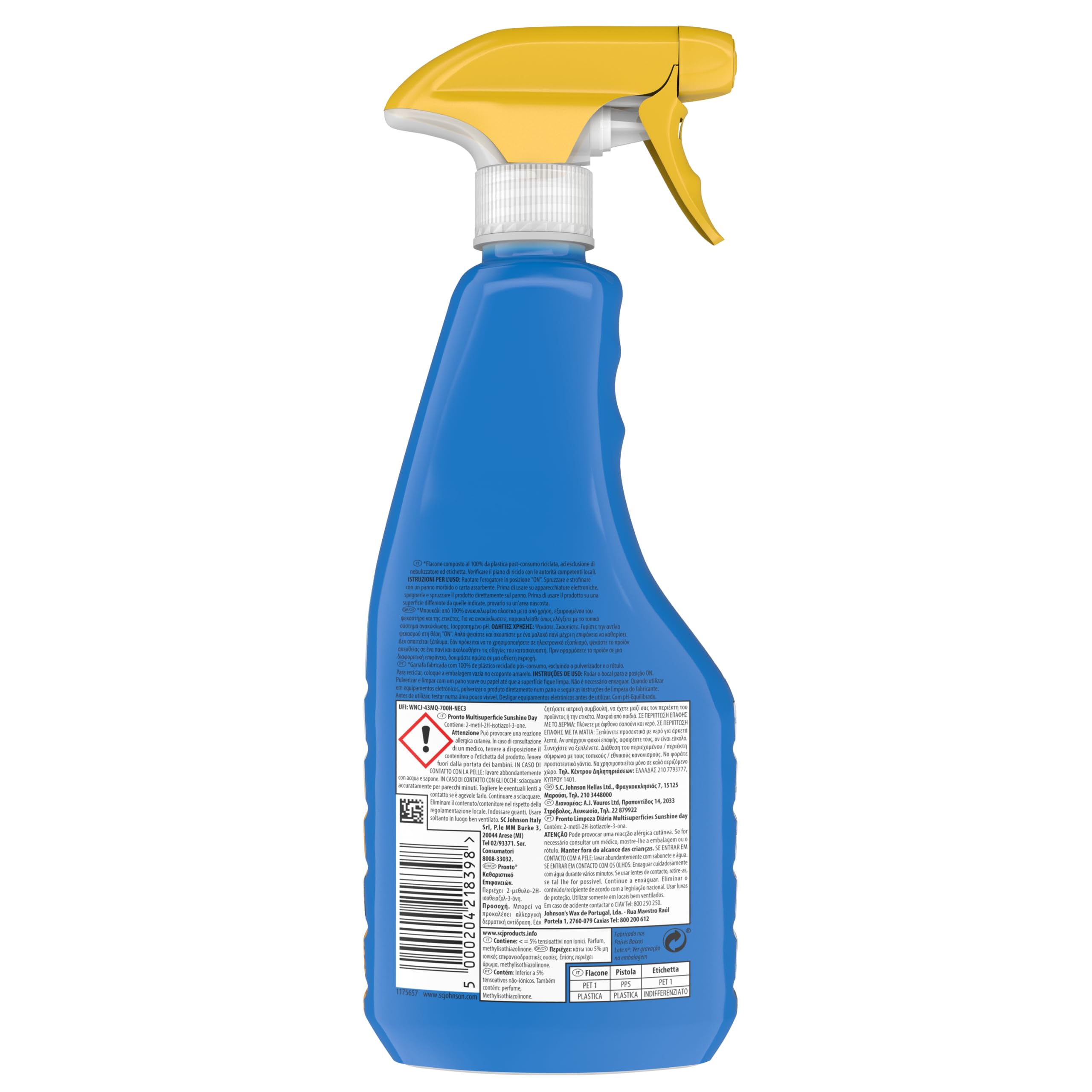 Pronto Trigger Multisuperficie - Formula con pH-equilibrato, Fragranza Agrumi, Formato Scorta da 12 Pezzi da 500 ml