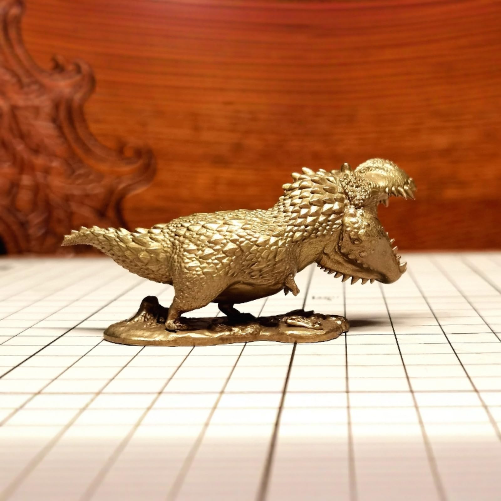 Mosiężna Statua Tyrannosaurus Rex Z Otwartymi Ustami, Dekoracja Biurka, Metalowa Rzeźba Modelu Dinozaura Jurajskiego, Dekoracja Regału Na Biurko