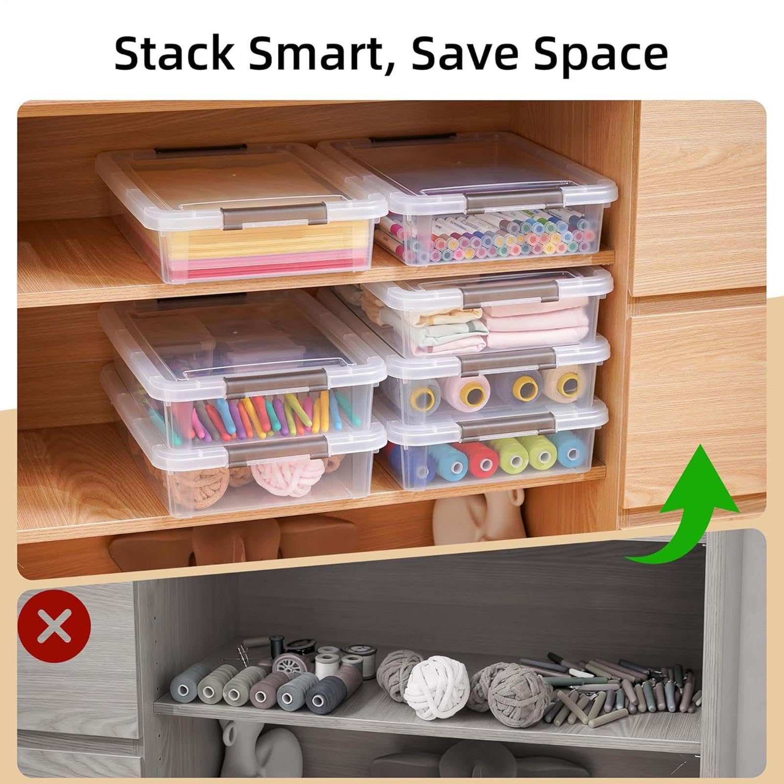 Pudełko na 3 Przezroczyste Pojemniki z Pokrywką | Pojemnik Na Dokumenty A4 B5 Do Domu Biura Mieszkania Akademika Przyborów Paszportu ID Dokumentów Papieru Listów