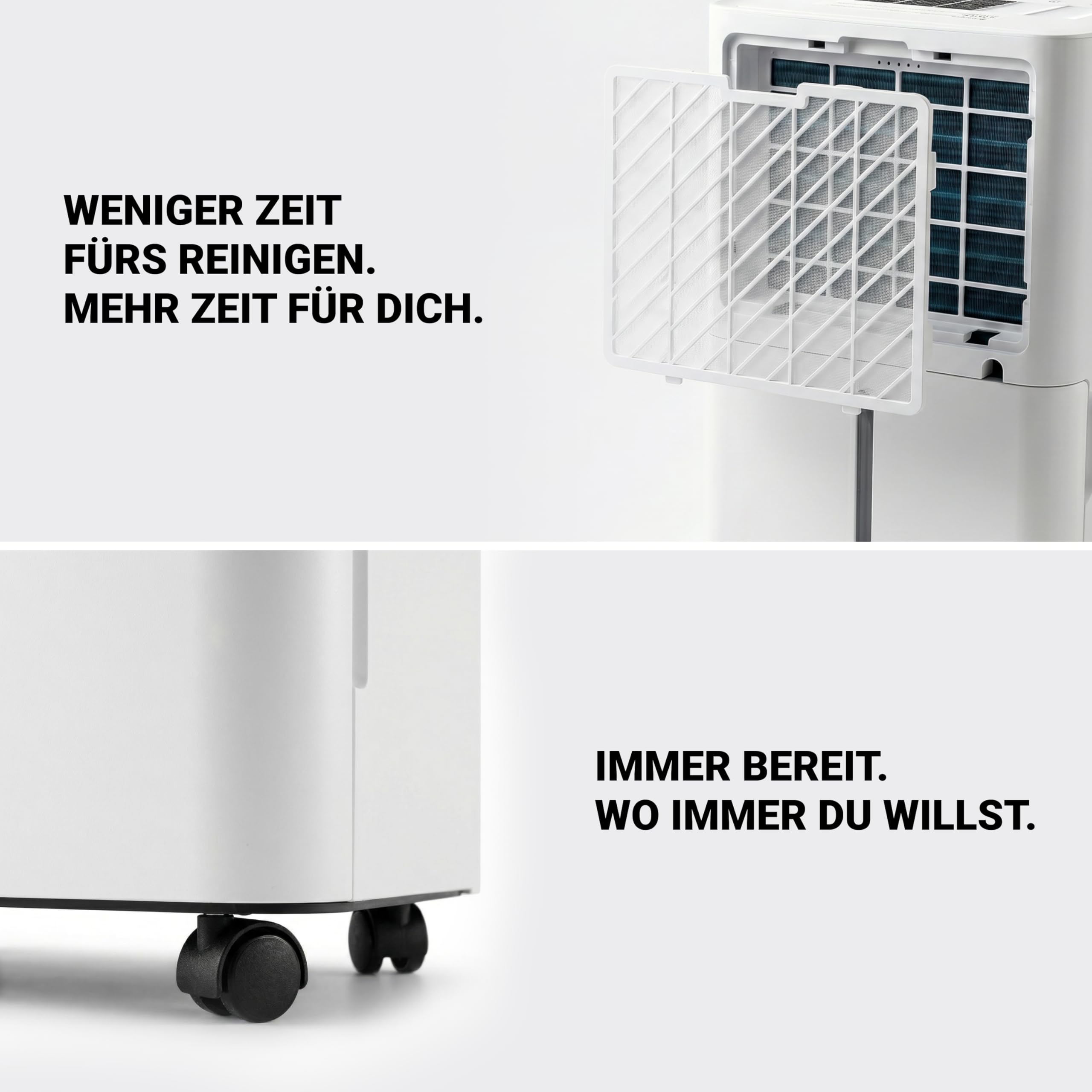 VENTA AD100 Luftentfeuchter elektrisch Raumentfeuchter | für Räume bis 40m² | Automatische Feuchtigkeitskontrolle, Wäschemodus