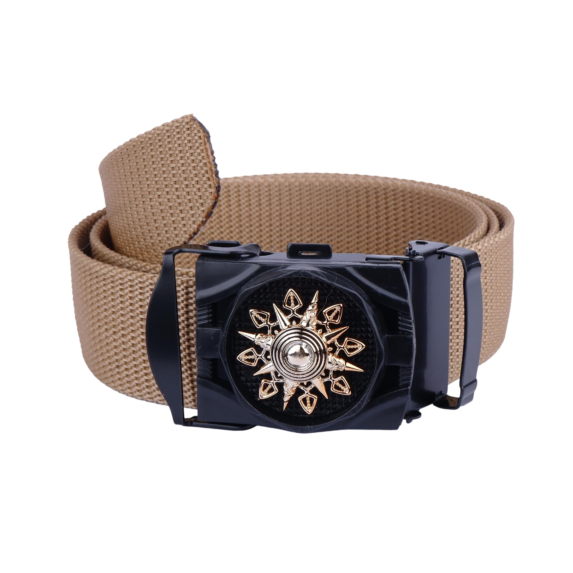 Men's Beige Canvas Belt | Durable Fabric Waist Accessory | Comfortable Adjustable Strap for Daily Activities-picture-49