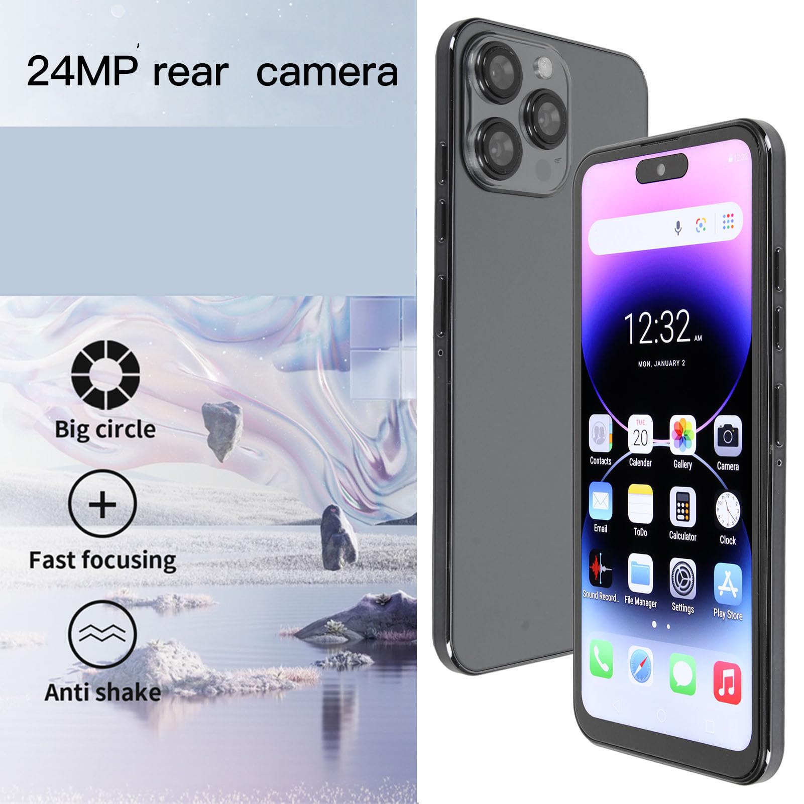 Amazon | I14pro Max ロック解除携帯電話、Android 用 HD 6.6 インチ