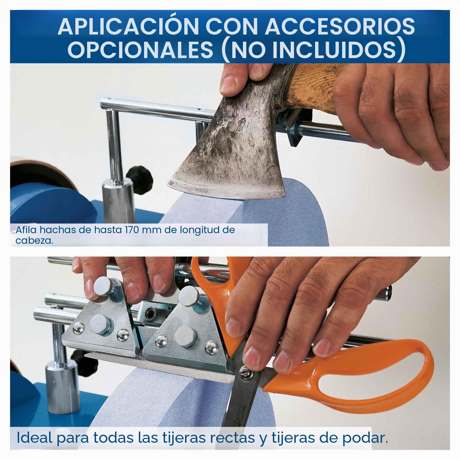 Scheppach TIGER 2500 - Afiladora de piedra mojada, 1 unidad, Azul / Plateado / Negro