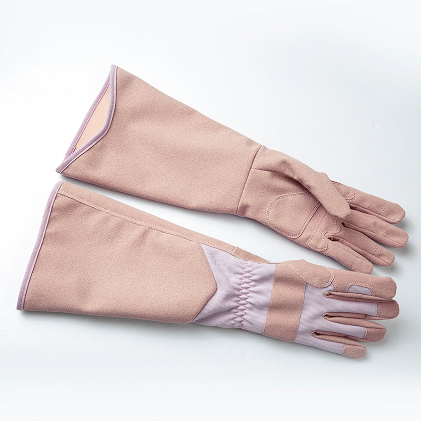 Długie rękawice ogrodowe odporne na kolce i przebicia, lekkie rękawice ochronne do pracy w ogrodzie i na zewnątrz,Pink,42cm