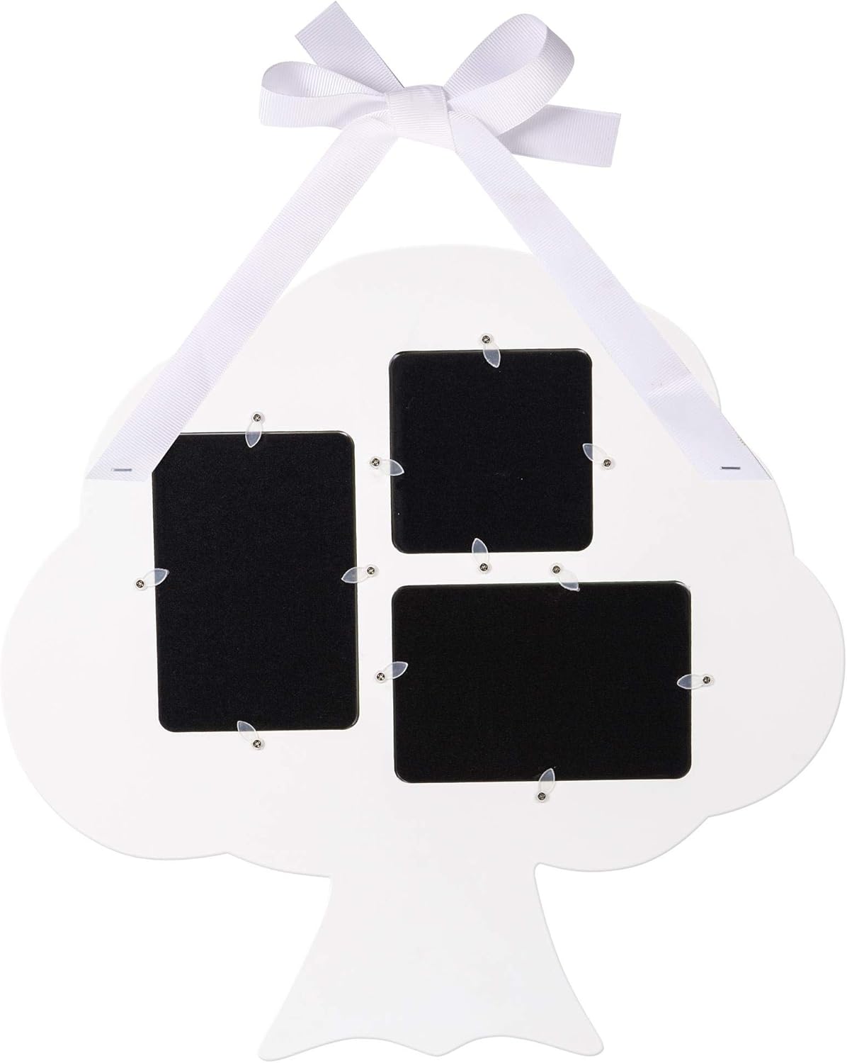 Honey Bear House Gallery Picture Frame for 3 Photos 6.5 x 6.5 cm, 150x370 mm White Varnished Photo Frame Made of MDF White/Brown, 920487, Honigbär Baum, 41 x 42.5 cm