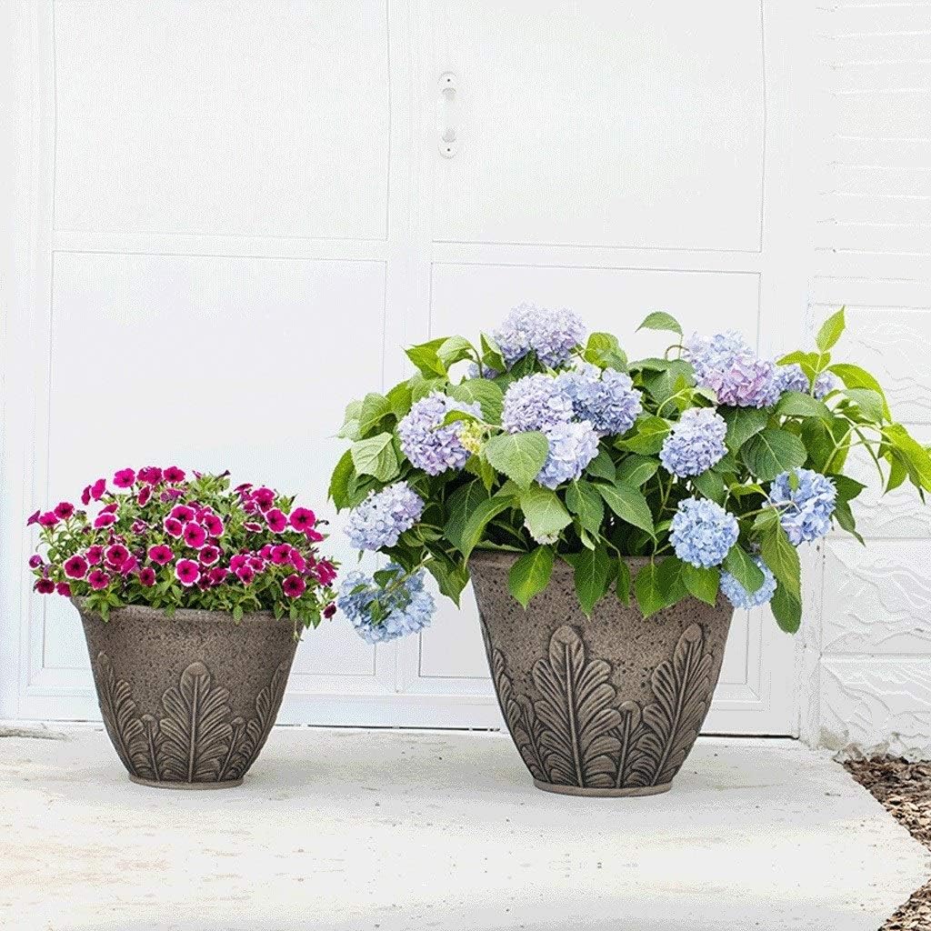 宅送 かわいい小さな植木鉢 ガーデン ホーム オーナメント フラワー ポット 植物トレイ リーフ パターン 16 インチ シンプル 屋内 屋外 大容量 ポテナー Rachelbaptista Com Br