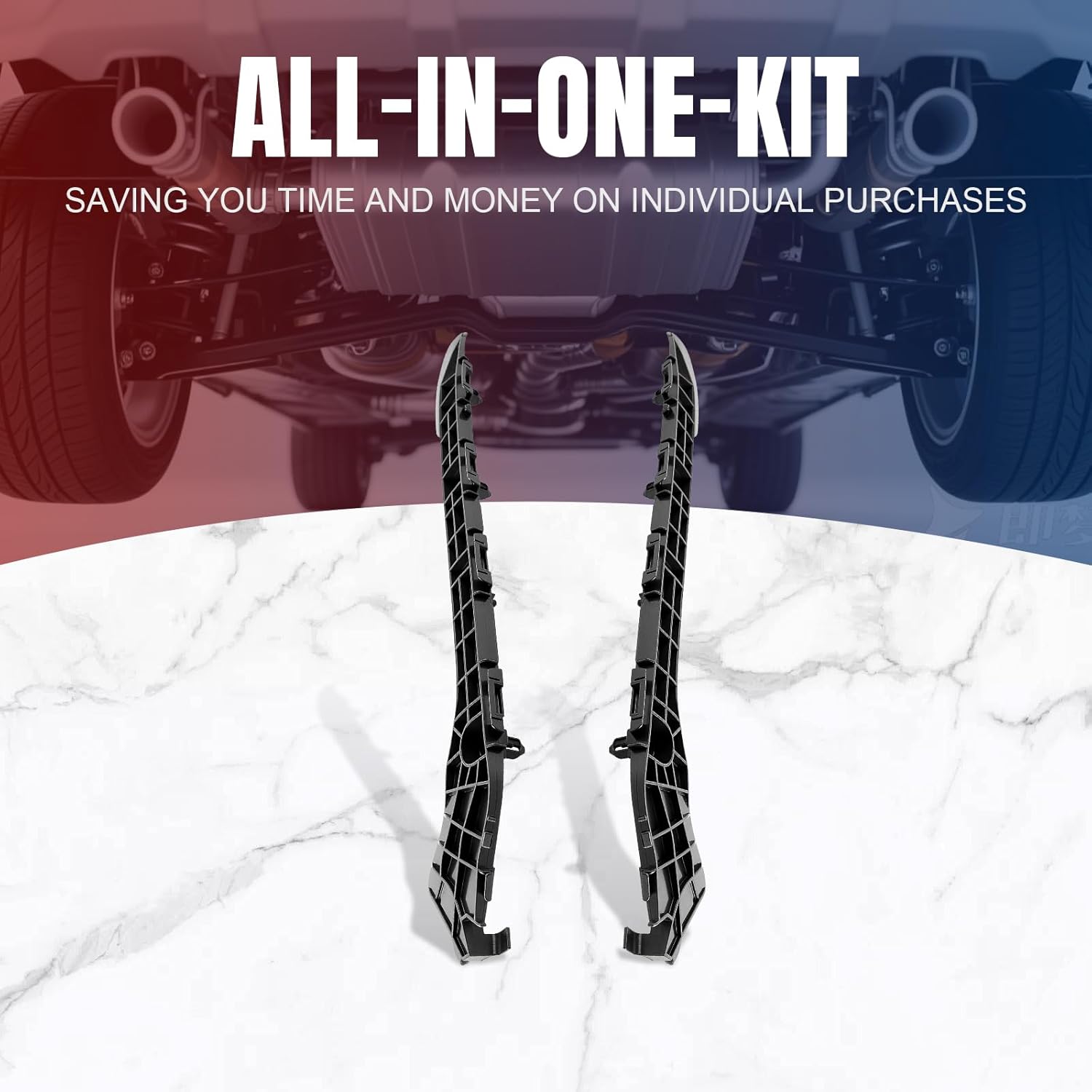 AUTOKAY 5257547020 5257647020 Rear Bumper Retainer Bracket Left and Right Side Fit for Toyota Prius 2010 2011 2012 2013 2014 2015 Re# TO1133102 TO1132102