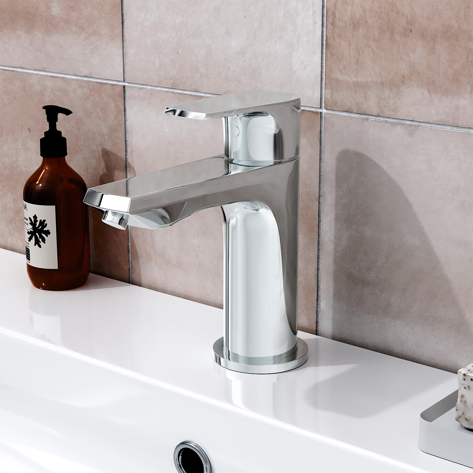 Nes Home Chrome Bathroom Mono Basin Sink Mixer Tap