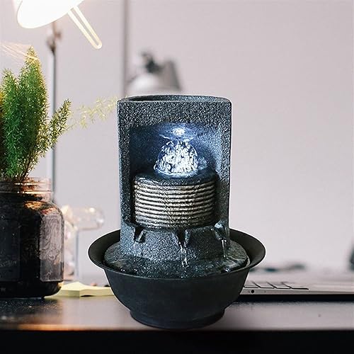 Miniatura 3 de Table Fountain Relaxation Water Fountain Dining Table Flowing Water Lucky Simple Decoration Decoration Office Living Room Fountain Feng Shui Ball TV