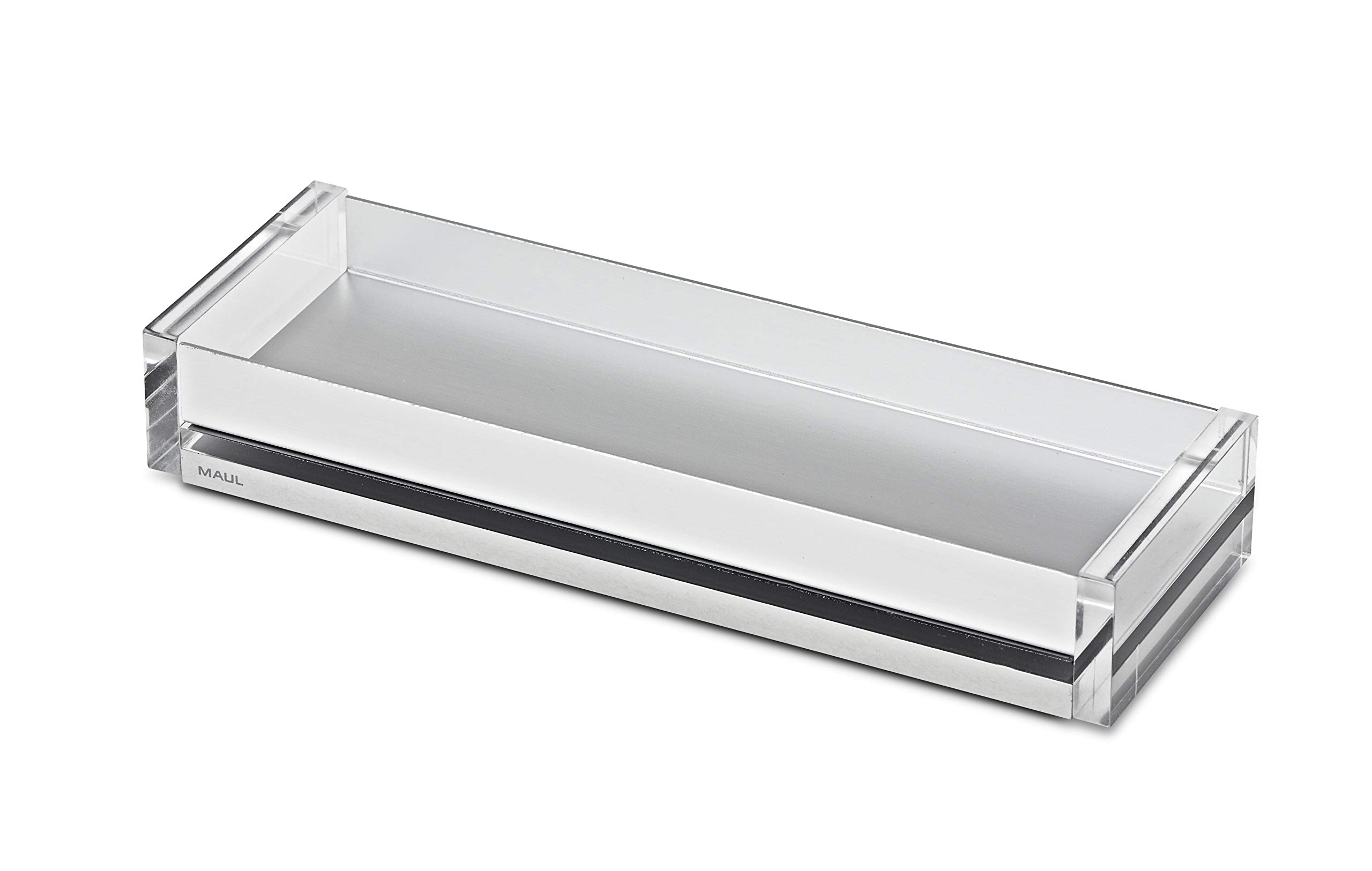 MAUL plumier elegant MAULacro 1 rayon Acrylique Aluminium 208 x 32 x 70 mm transparent 1966005 1 pièce